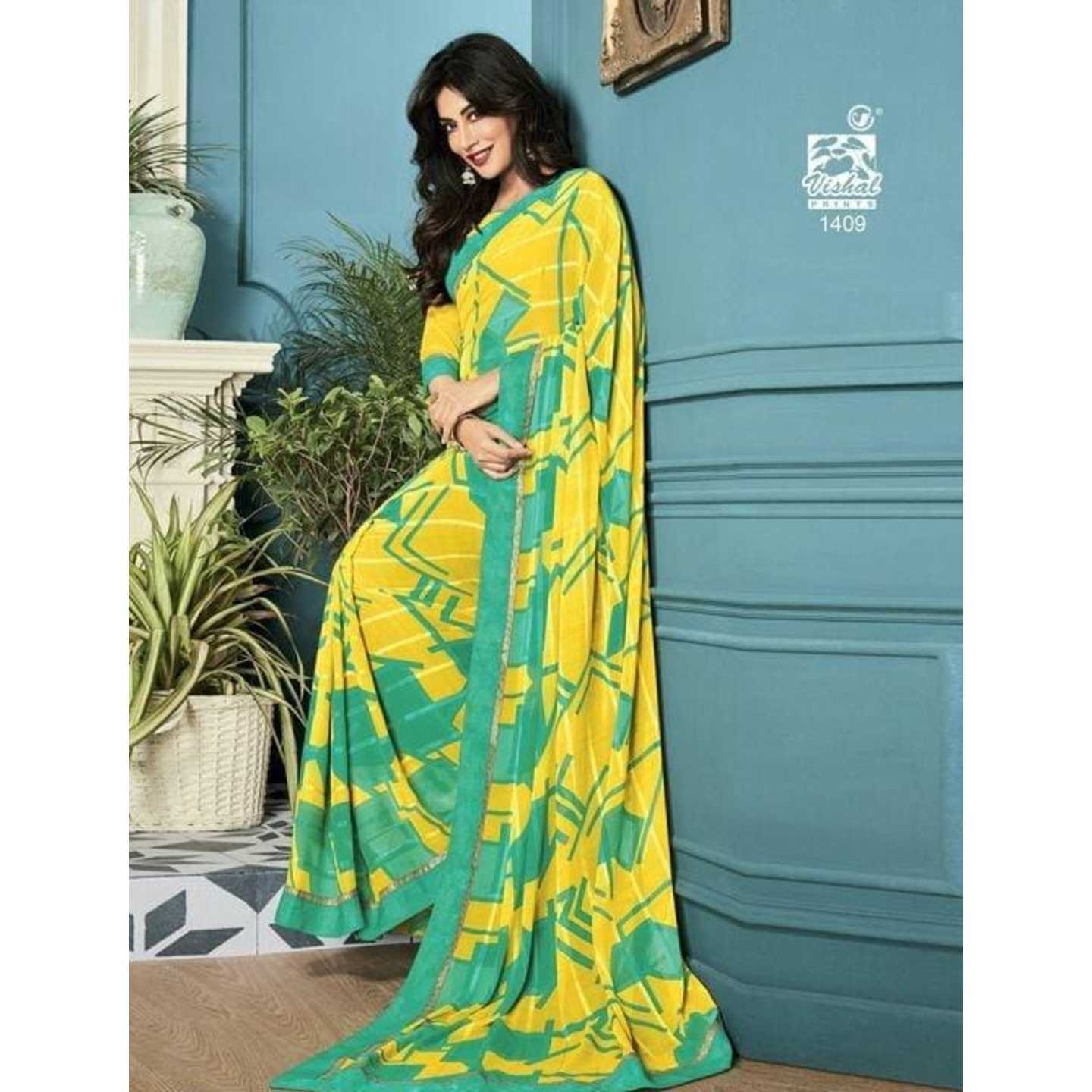 Aishani Georgette Printed Sarees