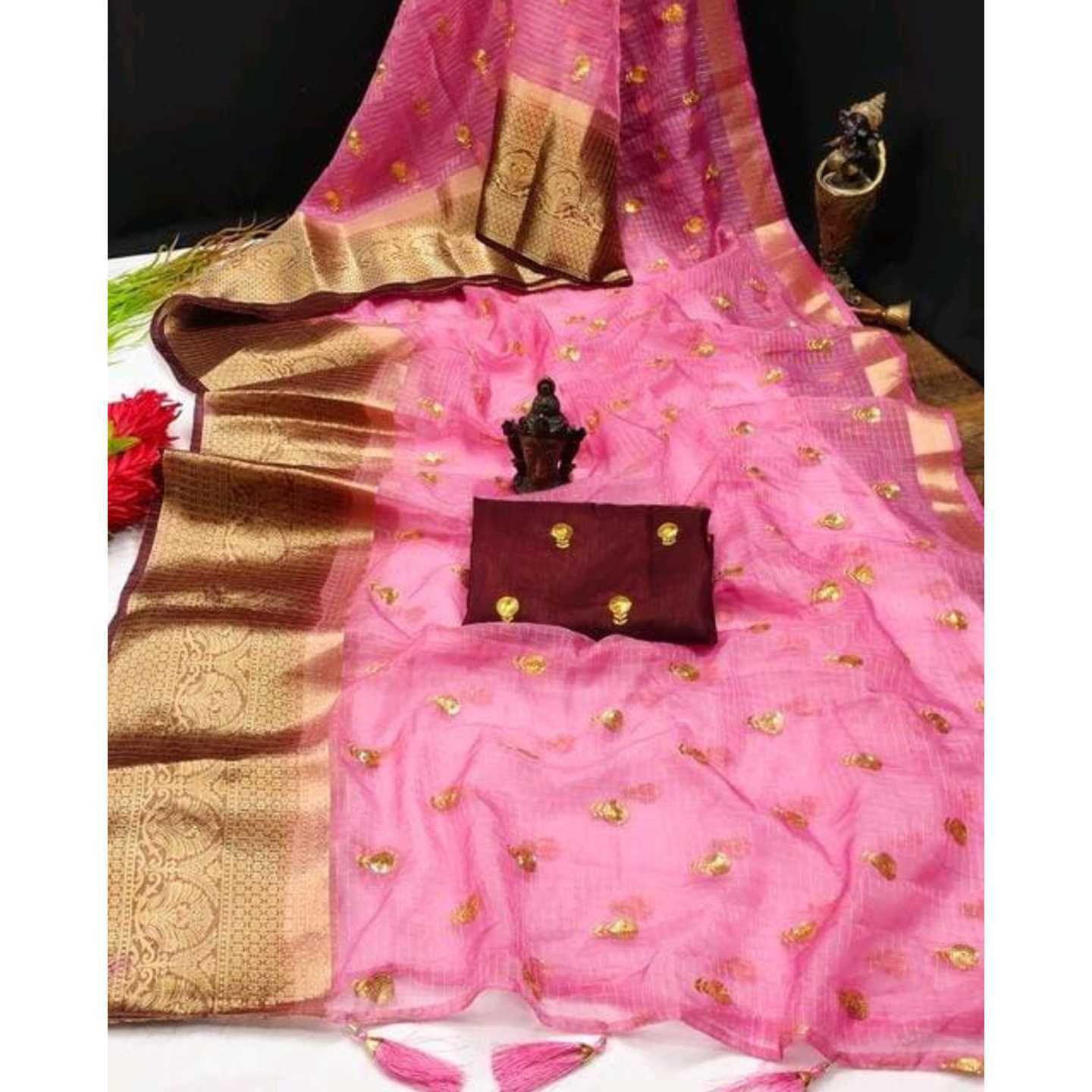 Chitrarekha Organza Zari Woven Sarees