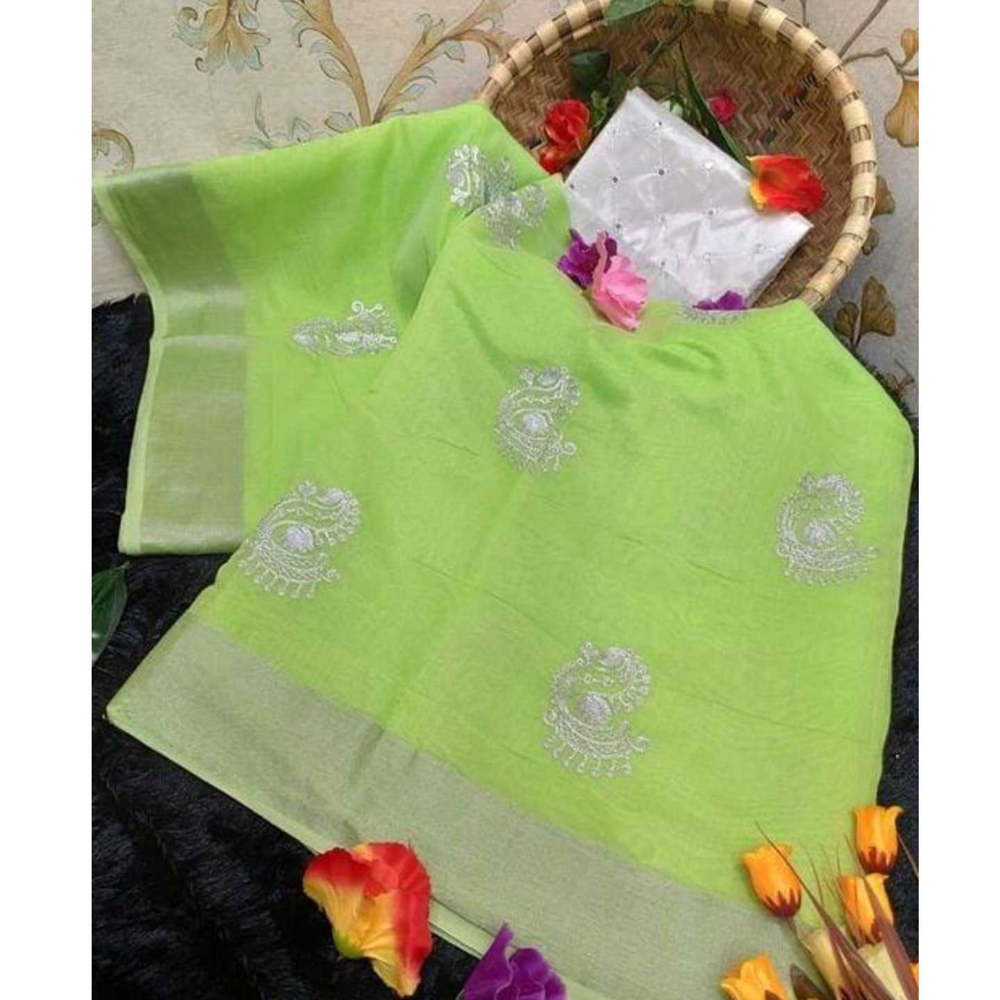 Beautiful Chanderi Cotton Saree