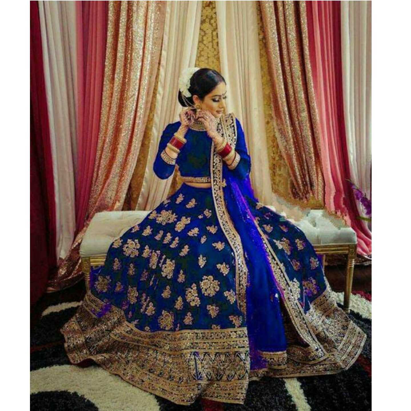 Fashionable Velvet Women Lehenga