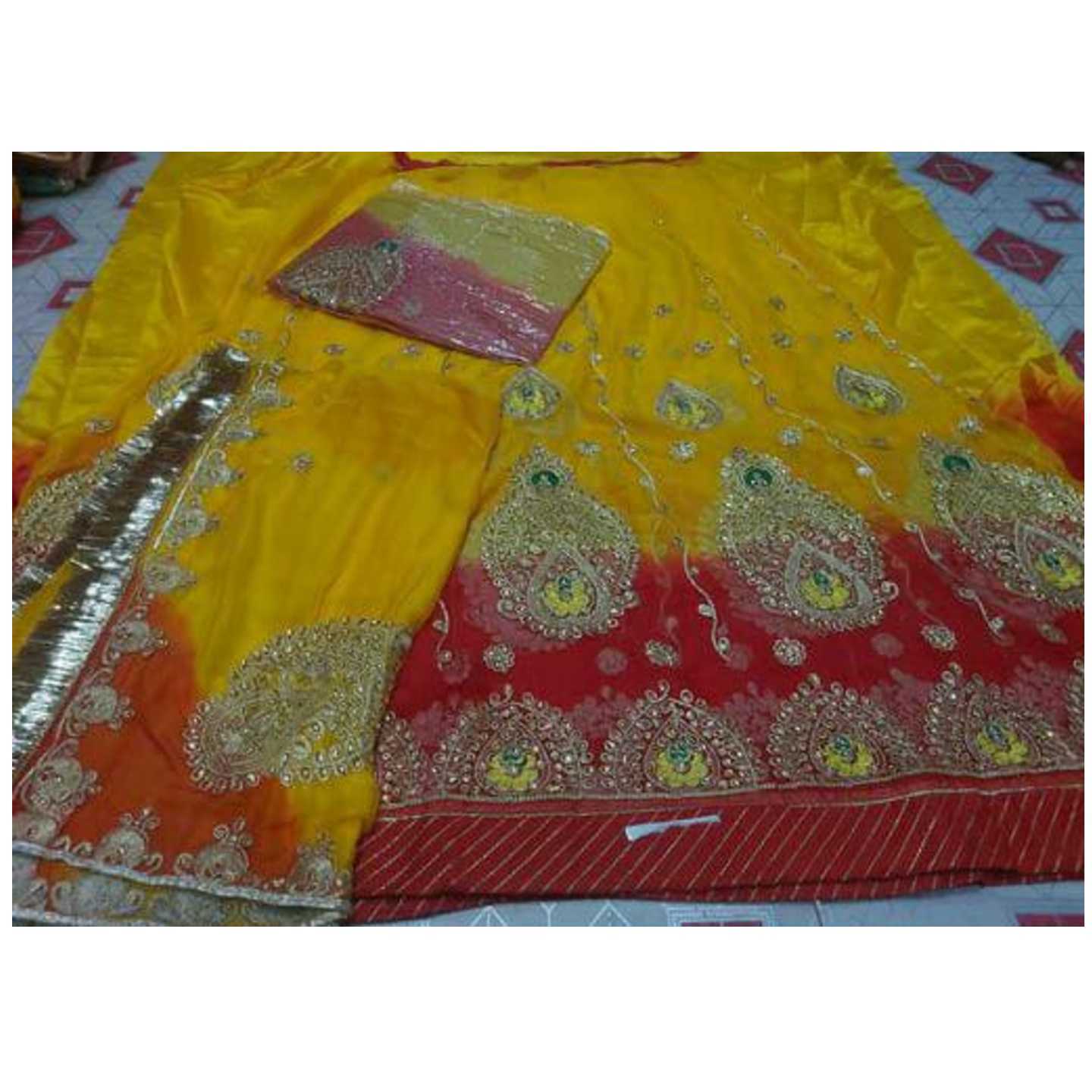 A Rajputi Exclusive with Heavy Zari Work Lehenga