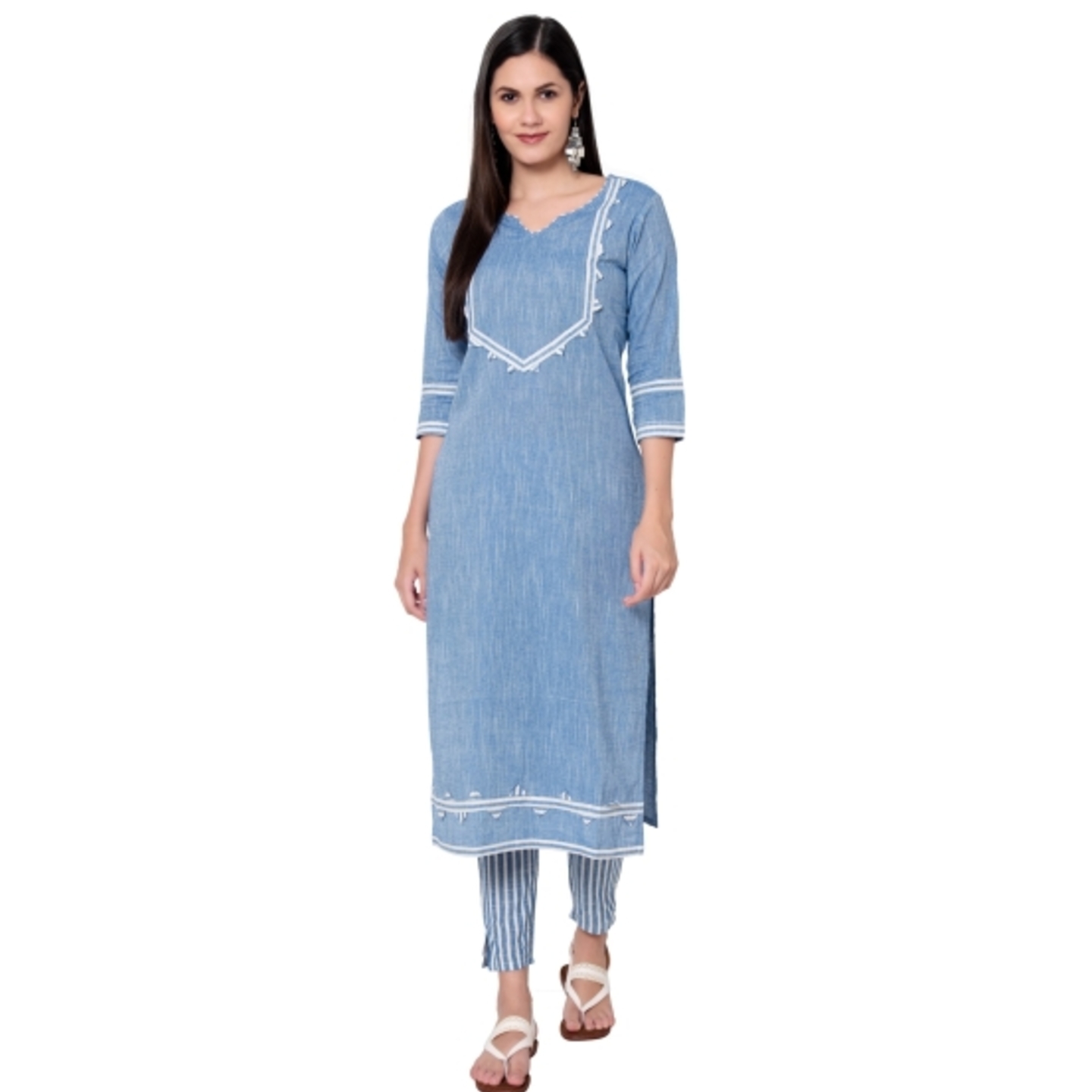 Sanganeri Kurti Women Kurta and Pant Set