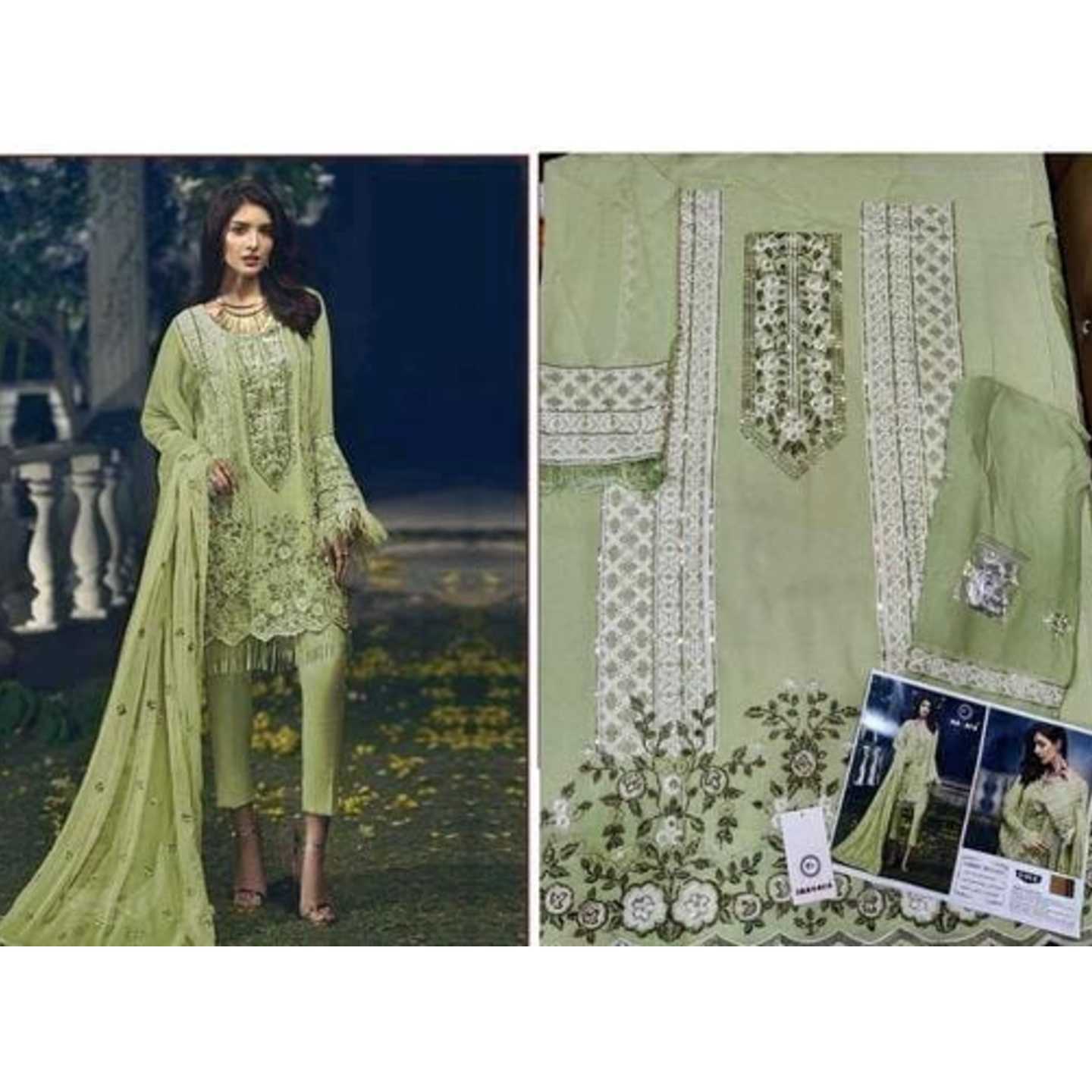 Adrika Georgette Embroidered Semi-Stitched Suits