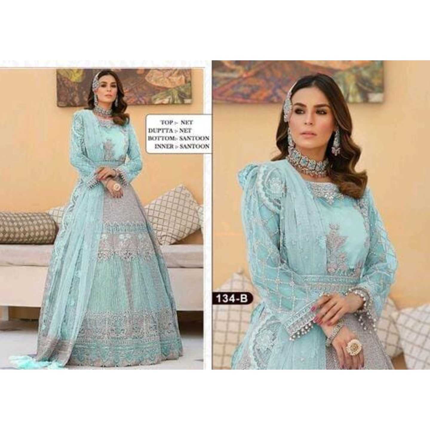 Banita Net Semi-Stitched Suits