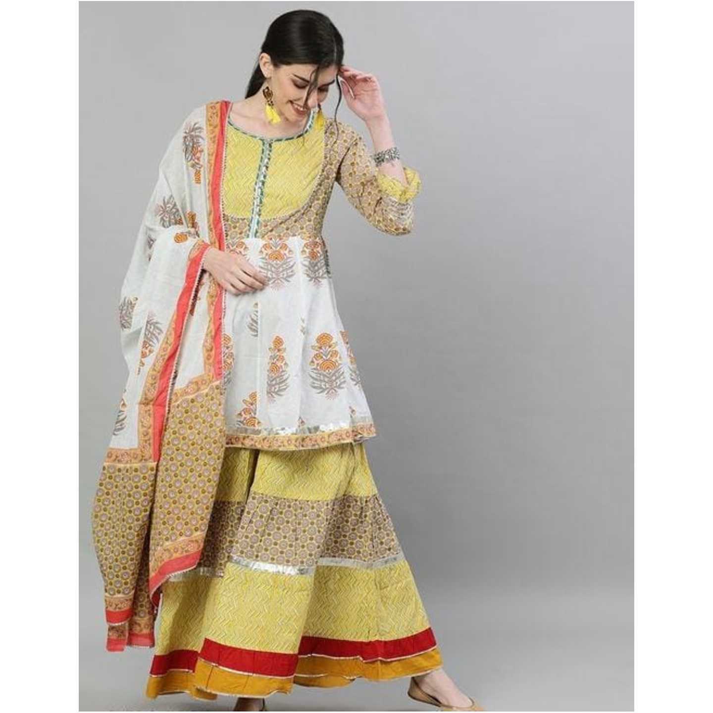 Trendy women Sharara Kurta Set 