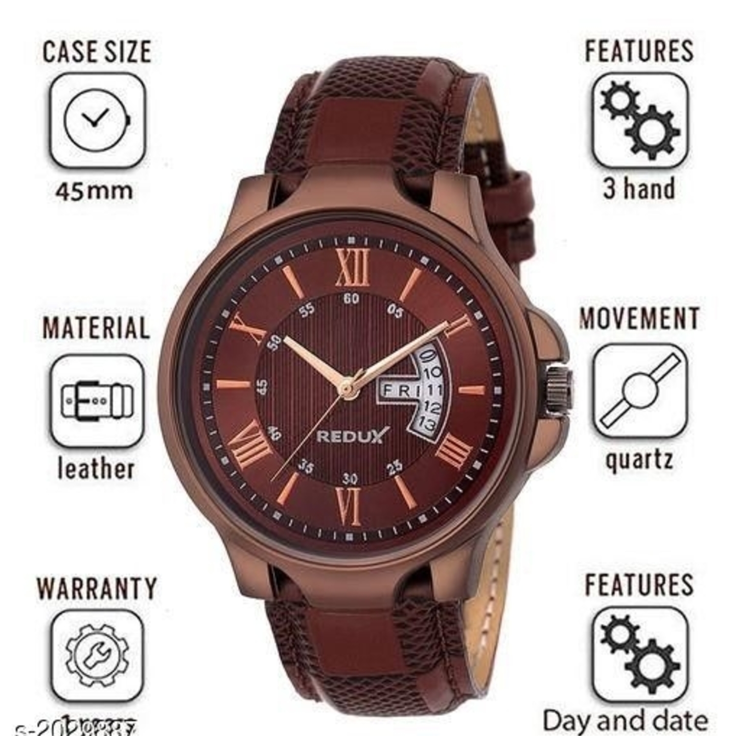 Standard Trendy Leather Analog Men's Watches 