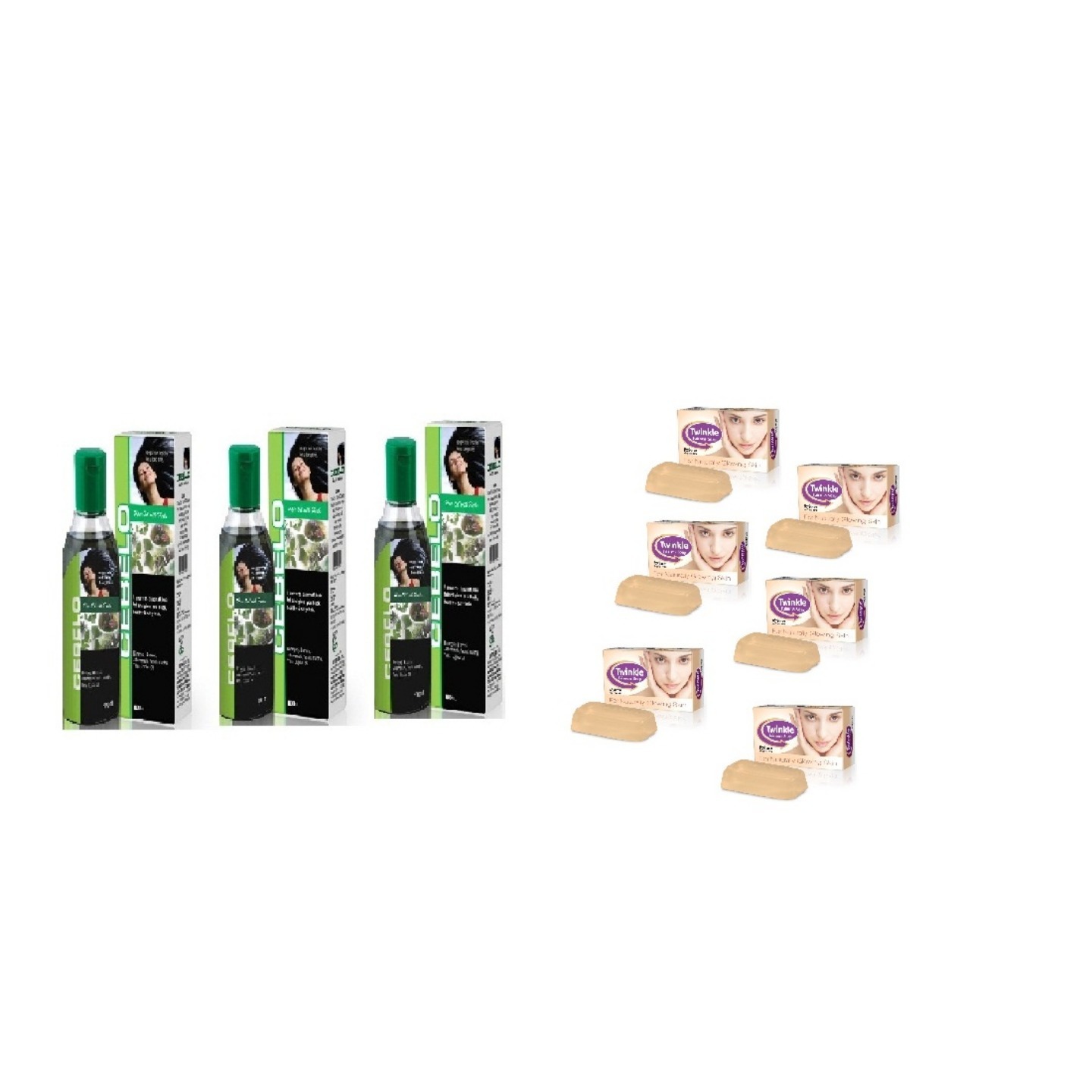 CEBELO HAIR OIL WITH TWINKLE SOAP PACK 9