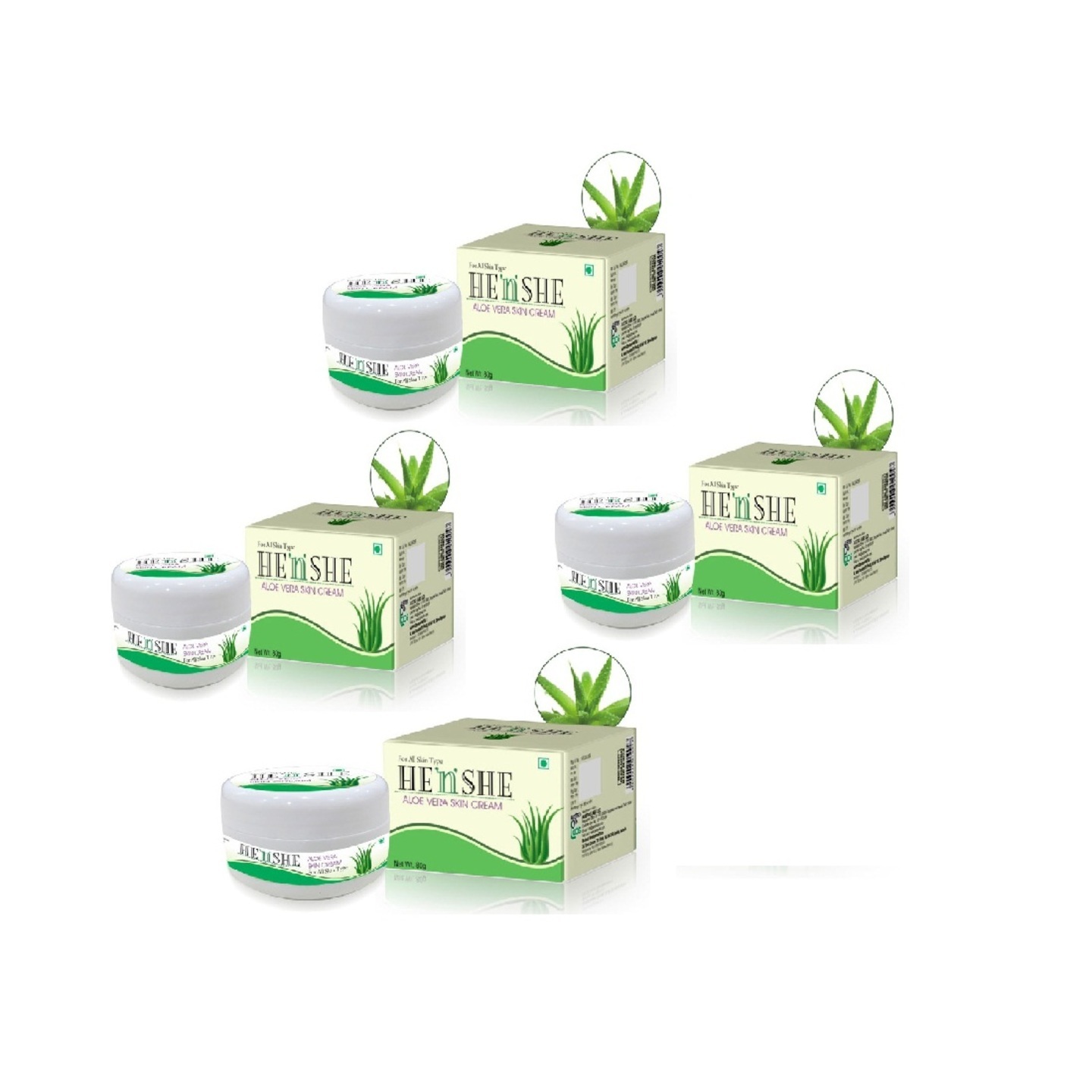 HE'N'SHE ALOEVERA SKIN CREAM PACK -4