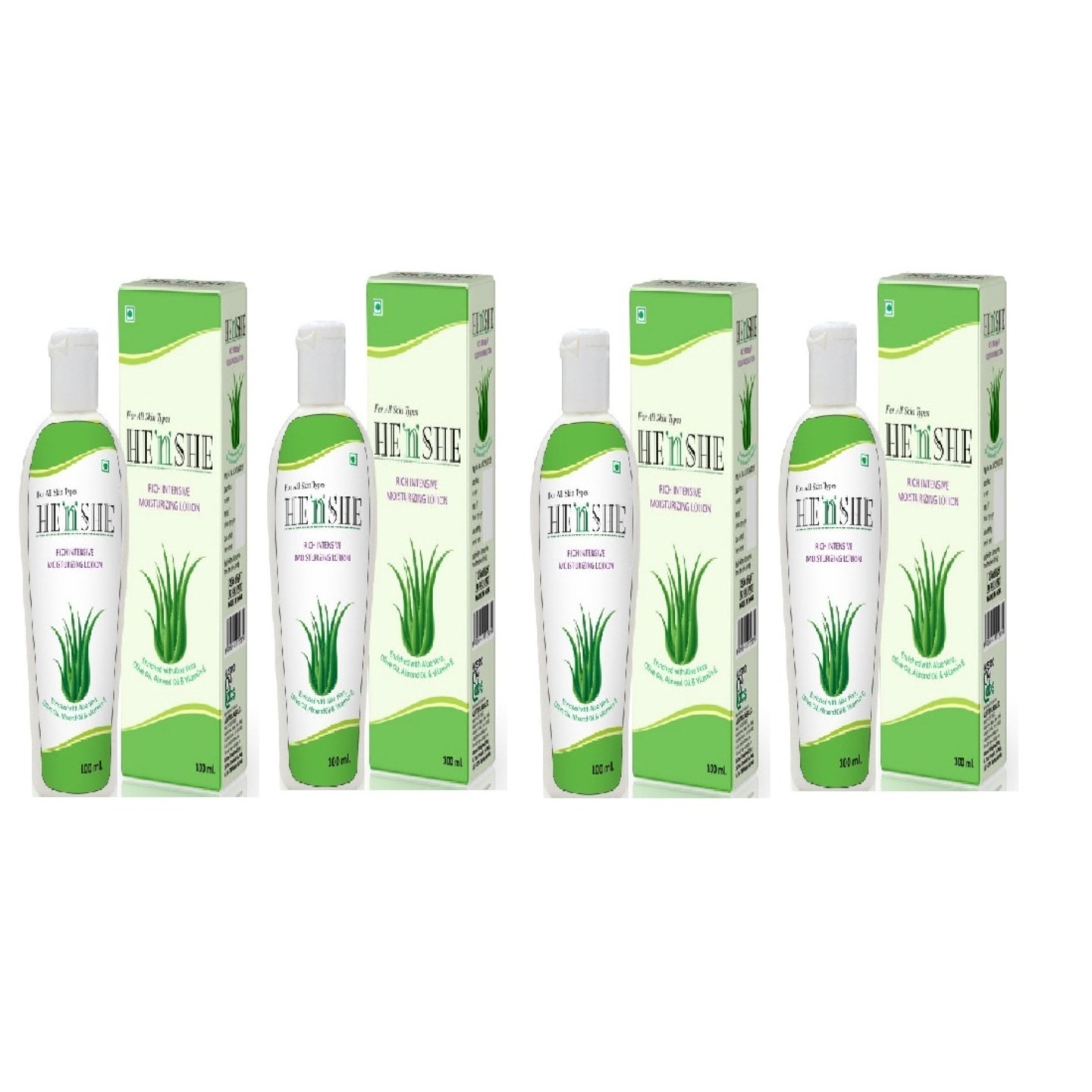 HE'N'SHE ALOVERA SKIN LOTION PACK-4