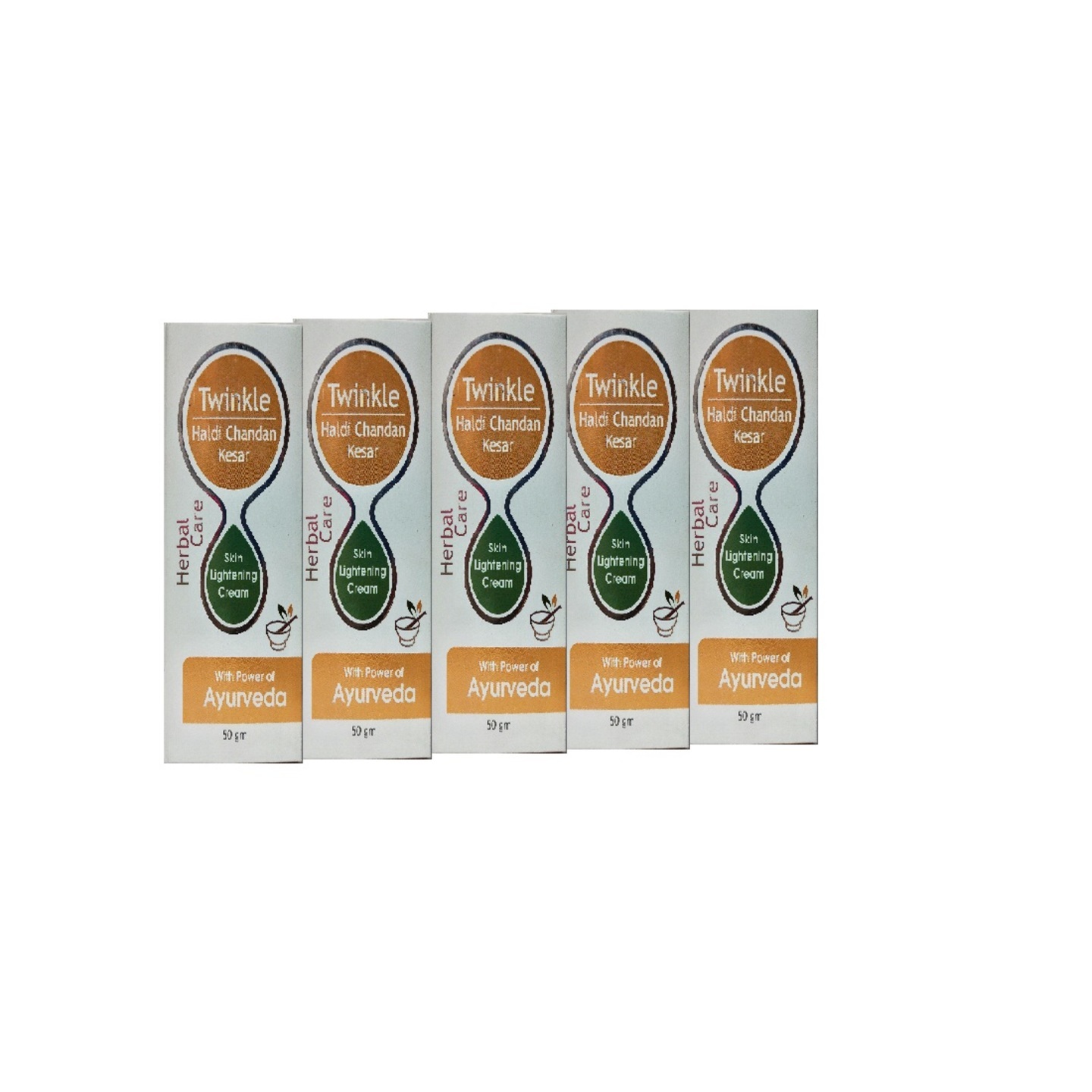 TWINKLE HALDI CHANDAN KESAR SKIN LIGHTING CREAM PACK-5