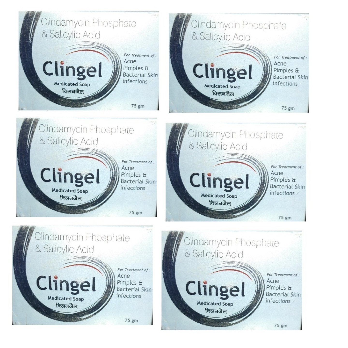 CLINGEL SOAP PACK-6 ANTI ACNE SOAP
