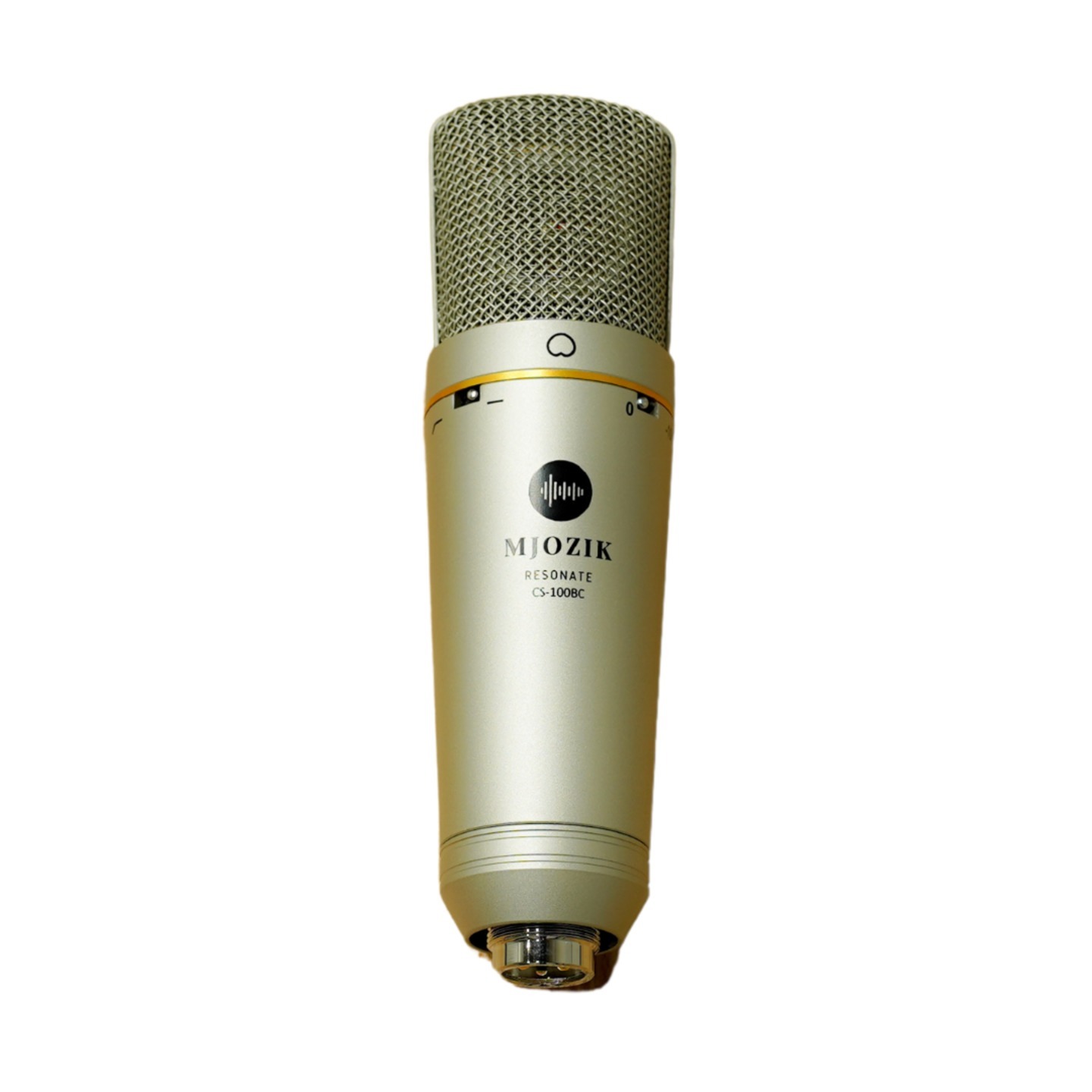 MJOZIK MMGC0001 Gold-Plated Diaphragm Cardioid Condenser Microphone with Shock Mount for Laptop MAC or Windows Professional Studio Recording, Vocals, Streaming Broadcast, Podcast, Silver