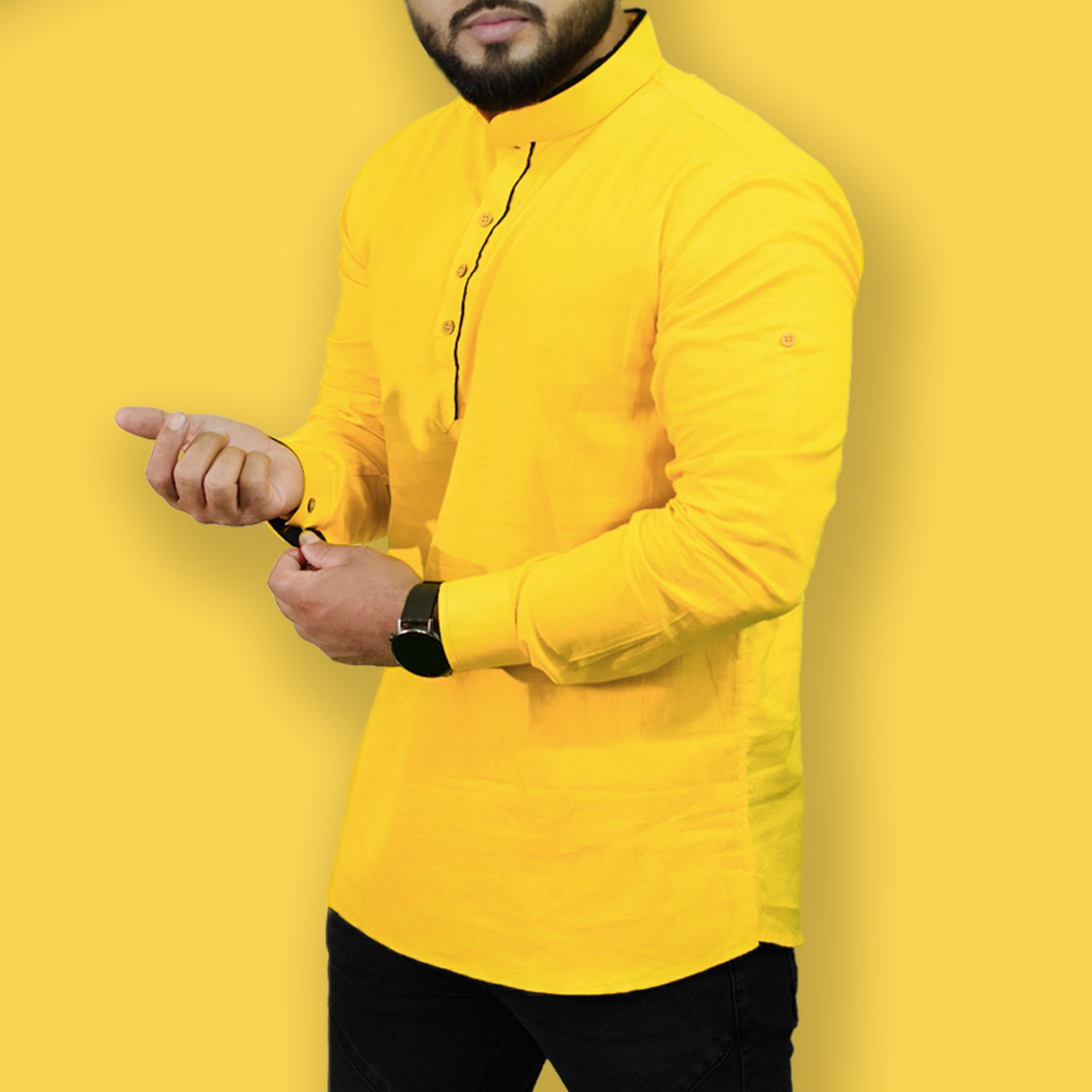 CONTRAST MEN'S KURTA
