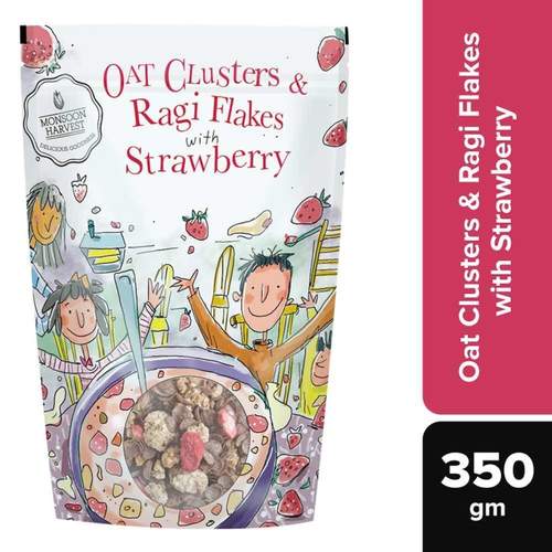 Oat Clusters & Ragi Flakes with Strawberry