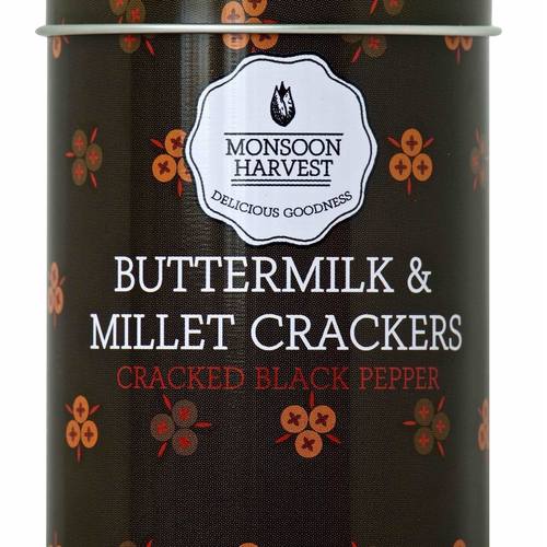 Buttermilk & Millet Crackers - Cracked Black Pepper