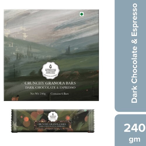 Crunchy Granola Bars - Dark Chocolate & Espresso (Pack of 6)