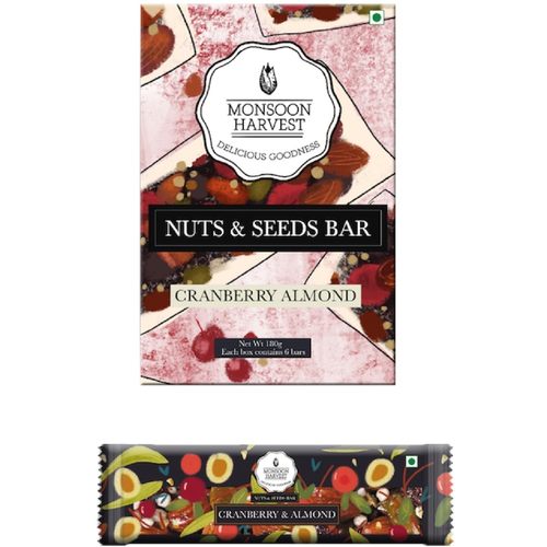 Nuts & Seeds Bar - Cranberry & Almond (Pack of 6)