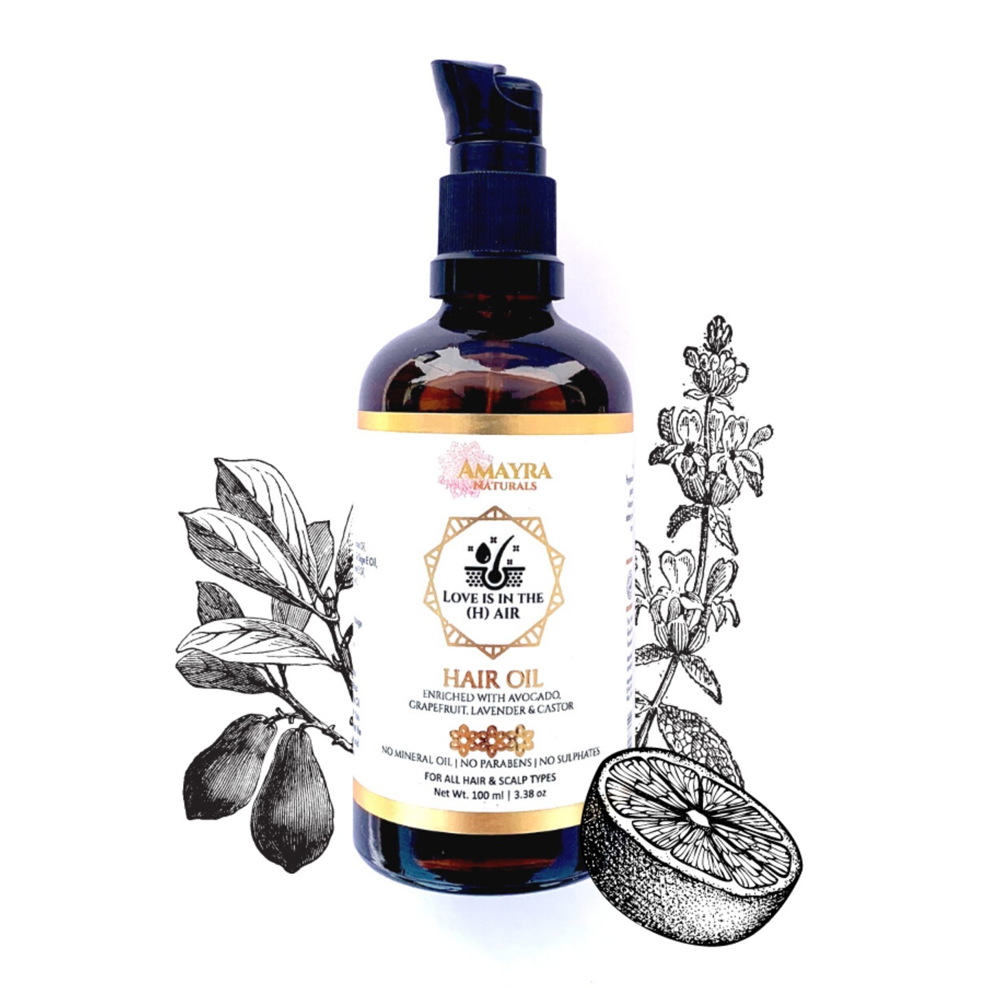 Amayra Naturals Love is in the HAIR Oil