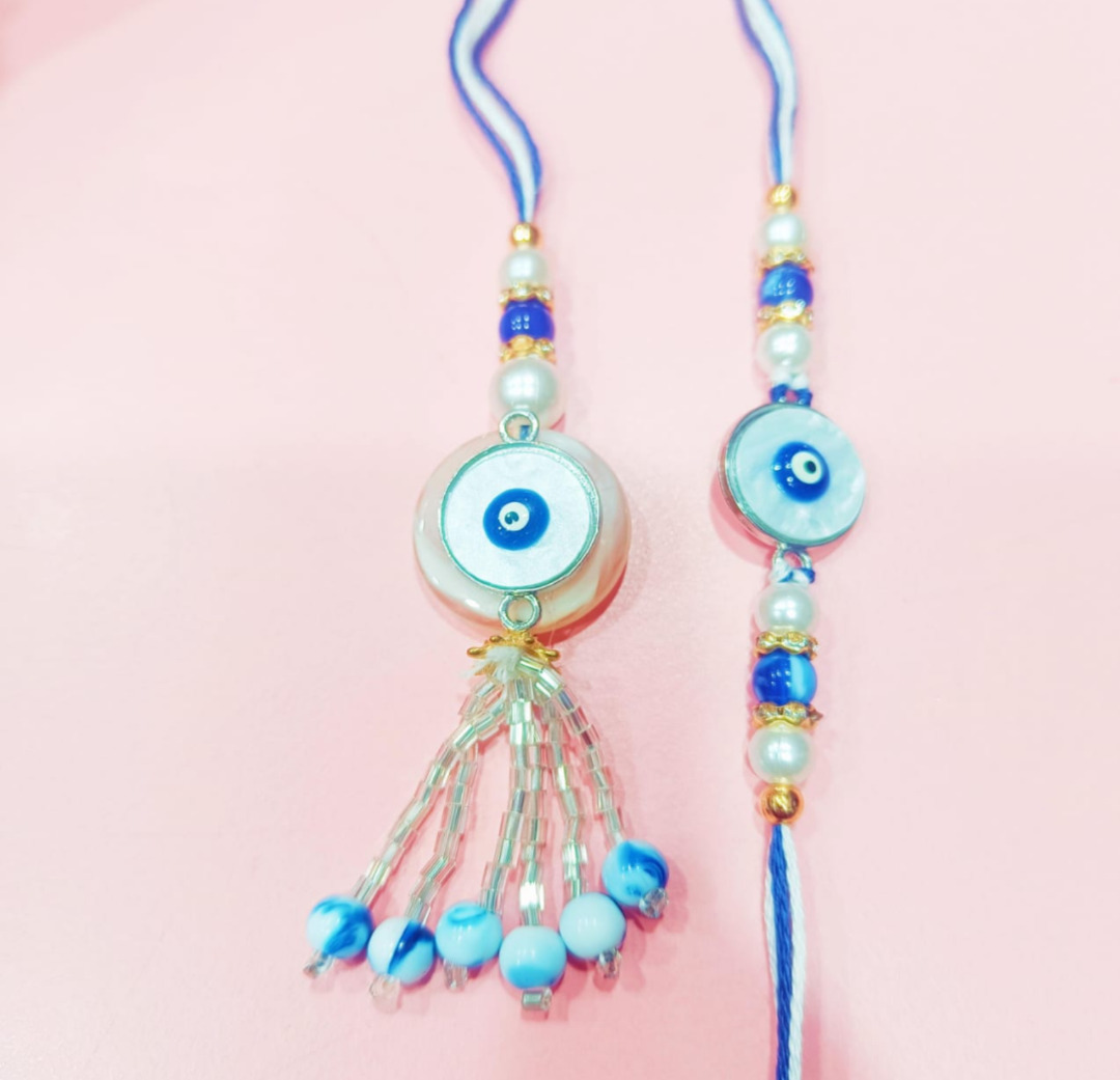 Esmi®- *Evil eye Bhai Bhabi Rakhi Set*