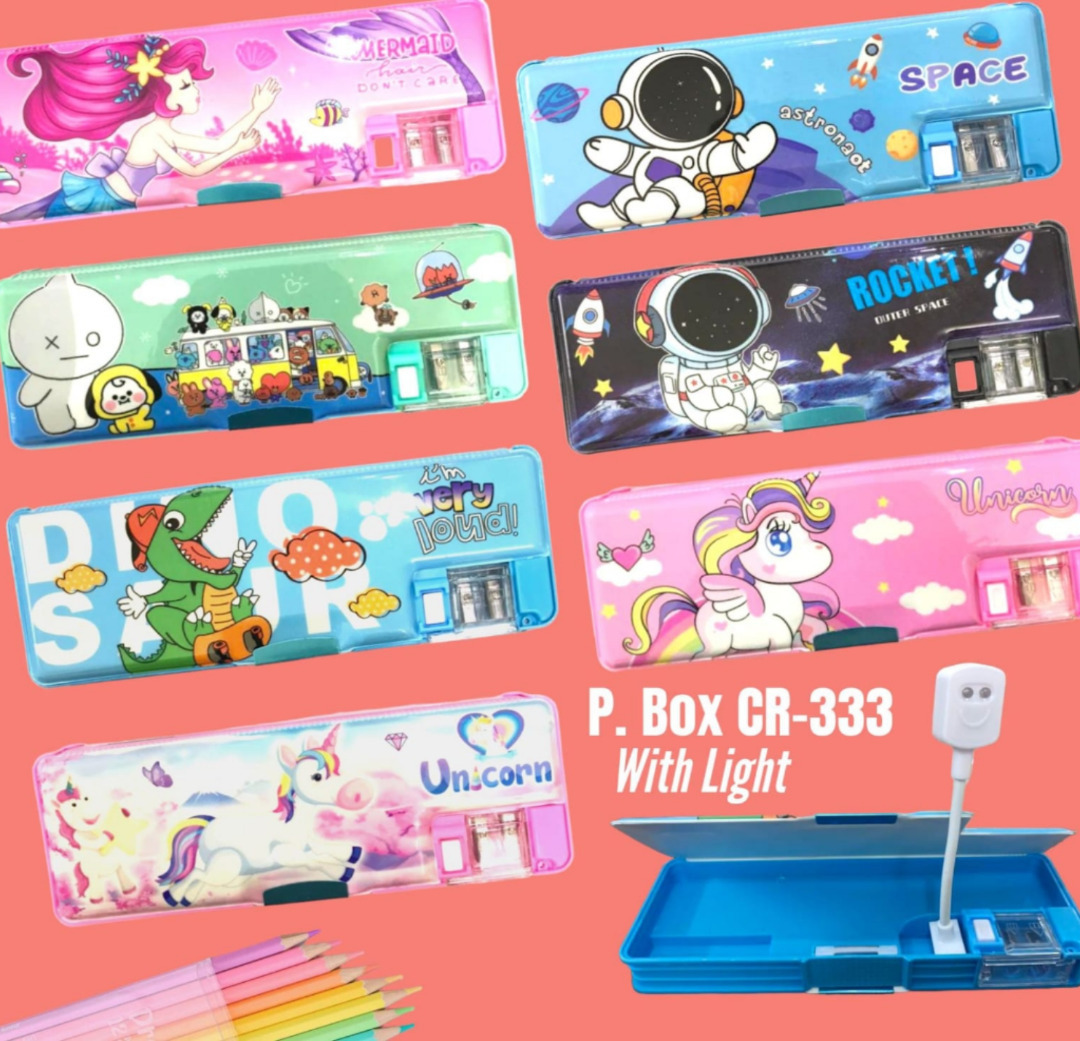 Esmi®- *Pencil box double side with detachable and Lamp with Sharpner*