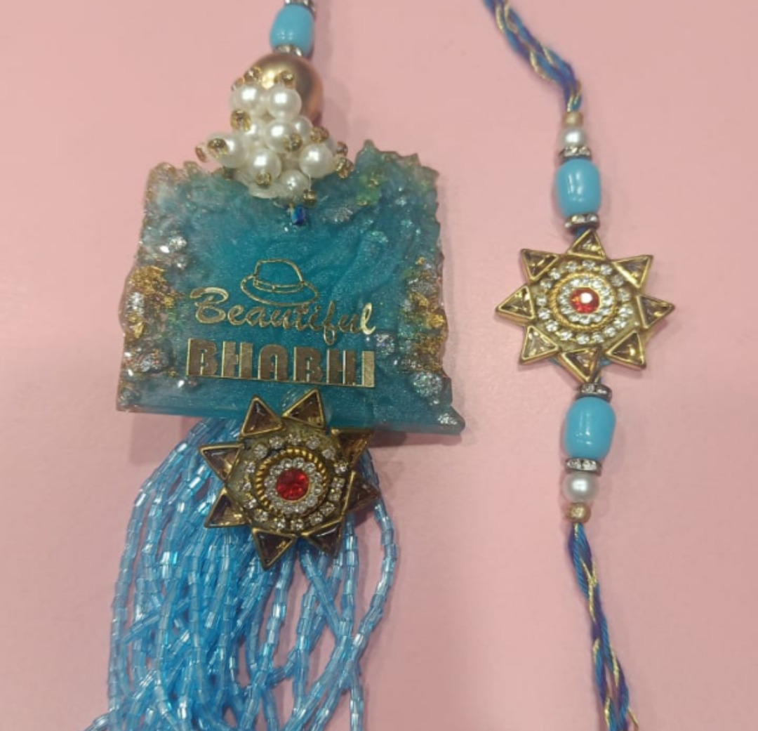 Esmi®- *Beautiful  Bhabhi & Bhai Rakhi Set*