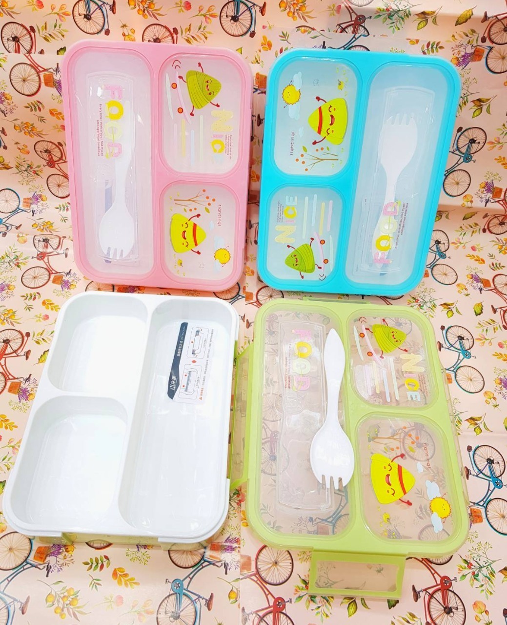 Esmi- *3 Compartment  Lunch box- Plastic*

Pink & Blue only

Price 275