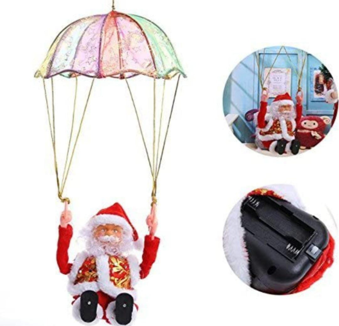 Esmi®- *Christmas- Parachute Santa - Musical & light toy*