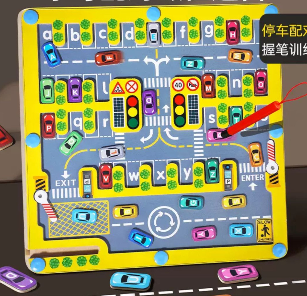 Esmi®- *Zoo Parking Scrabble Game- Magnet Game