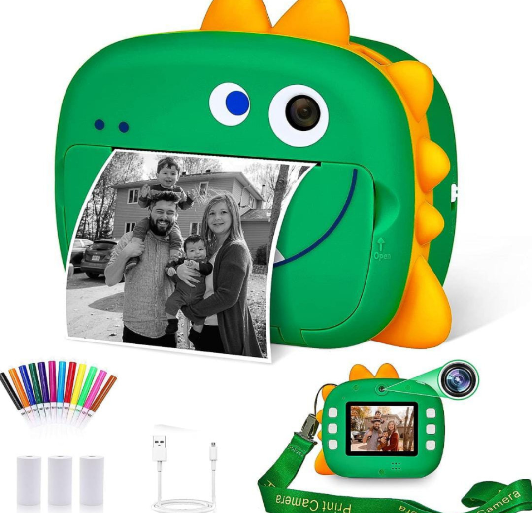 Esmi- Cute Dino Print Camera