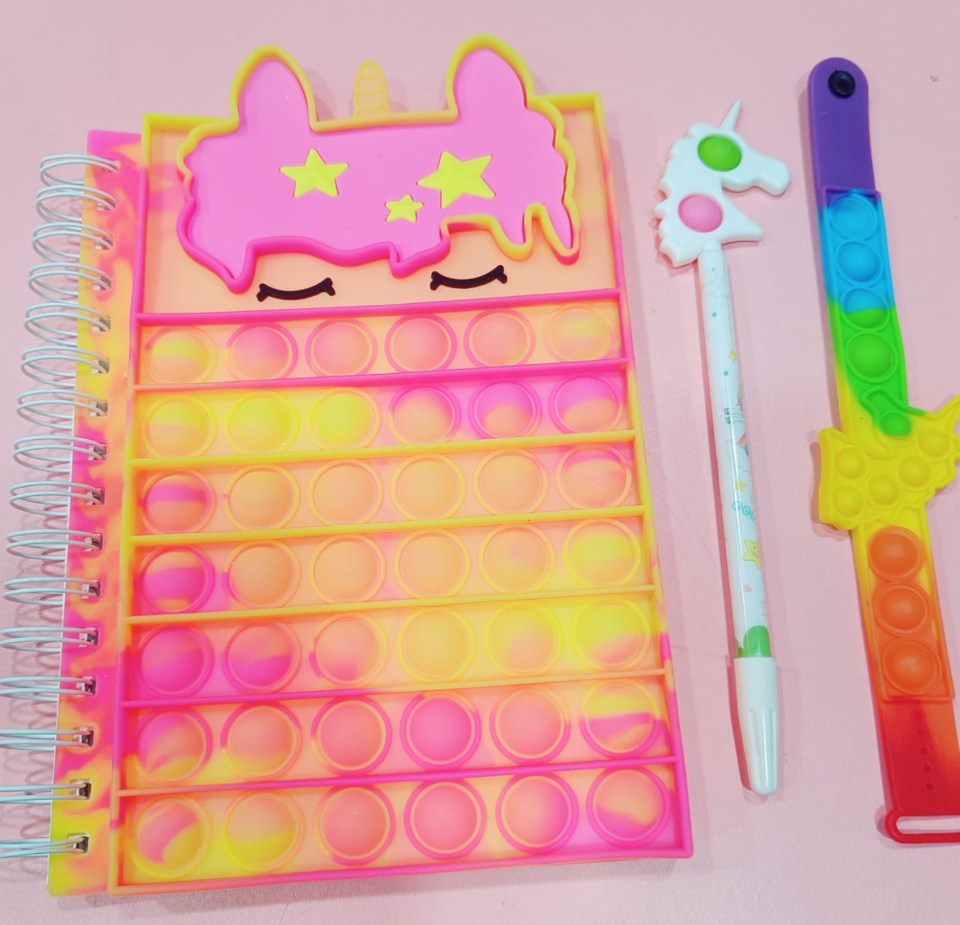 Esmi®- *Rainbow Unicorn Popit diary Set*