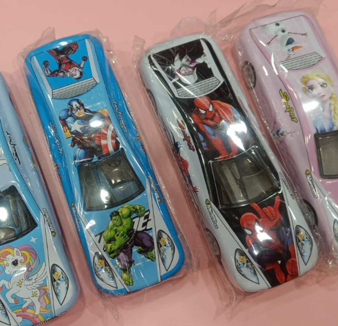 Esmi®- *Metal Pencil Box - Car Theme*