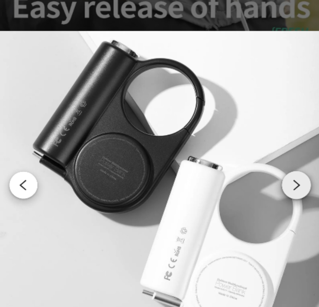Esmi®- *Newly launched 5000 mah Power Bank with hook, lighting & extension Cable*
