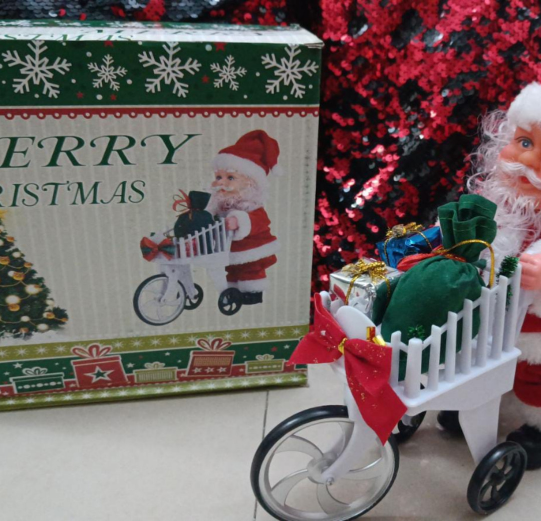 Esmi®- *Christmas Santa on Cycle- Musical , light & Walking Toy*
