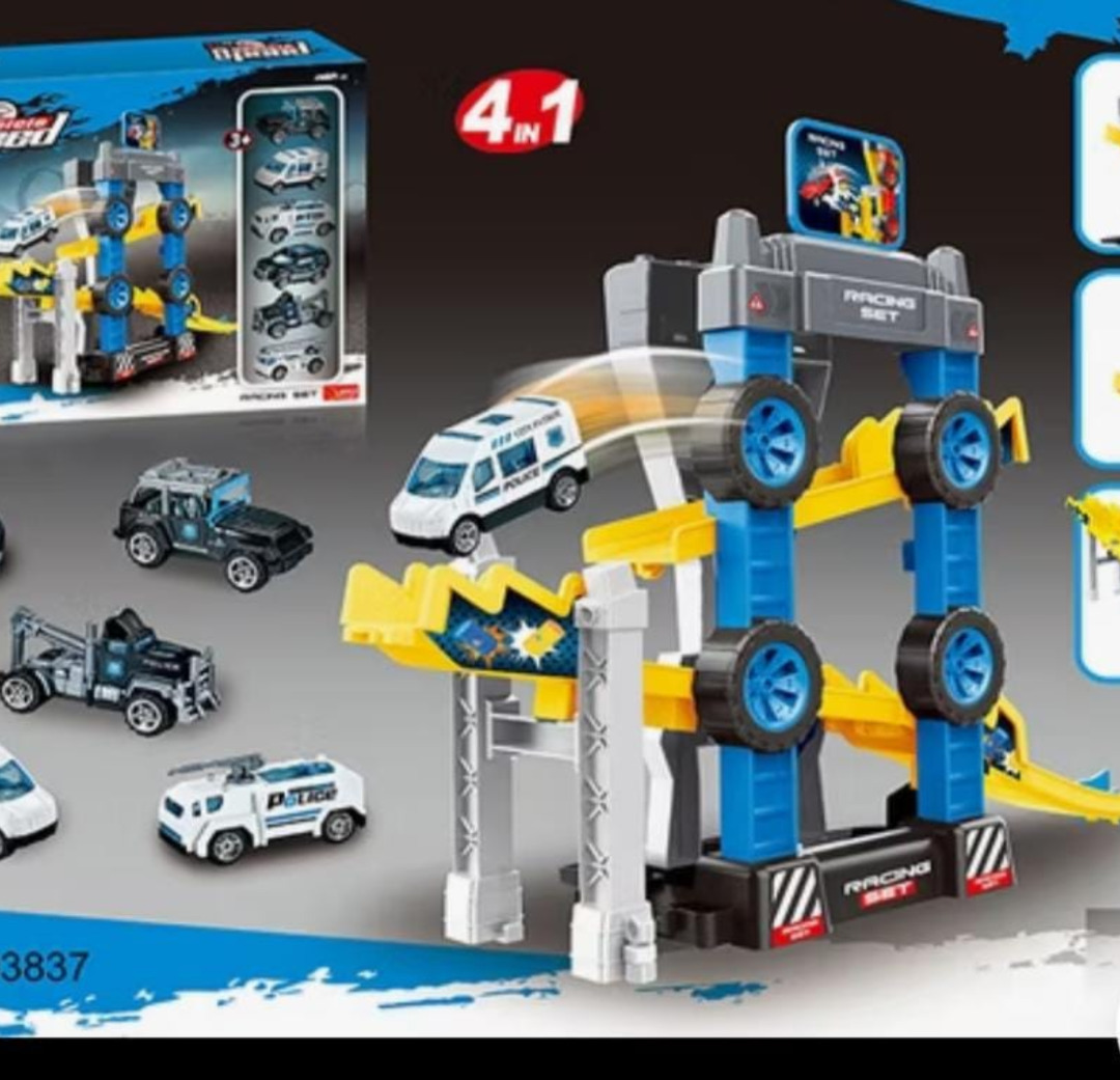 Esmi®- *4 in 1 Track Set*

6 cars included
Police/Fire Truck Theme