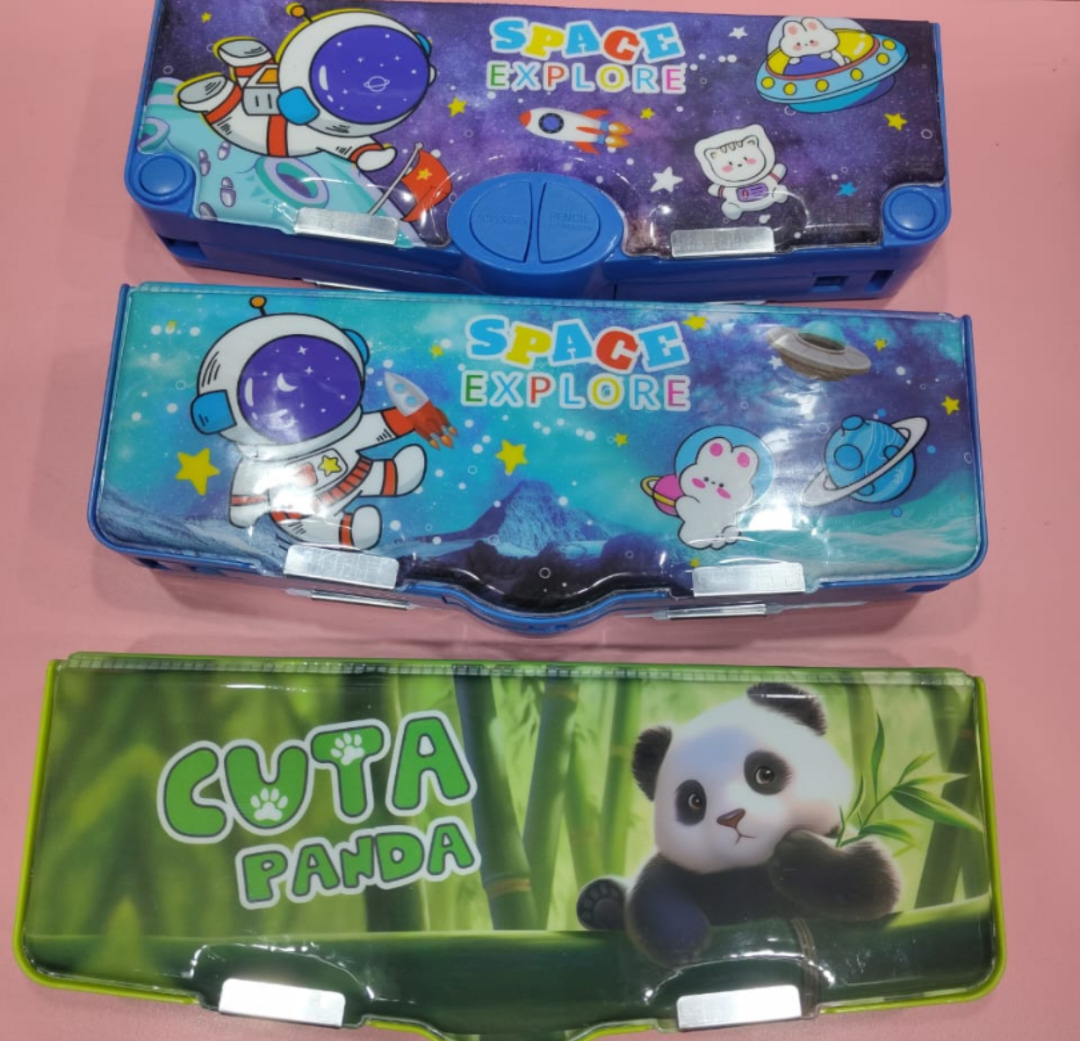 Esmi® -  Multifunctional Magnetic Pencil Box with Built-in Sharpener | Scissor | Eraser | Tape & Scale for Kids