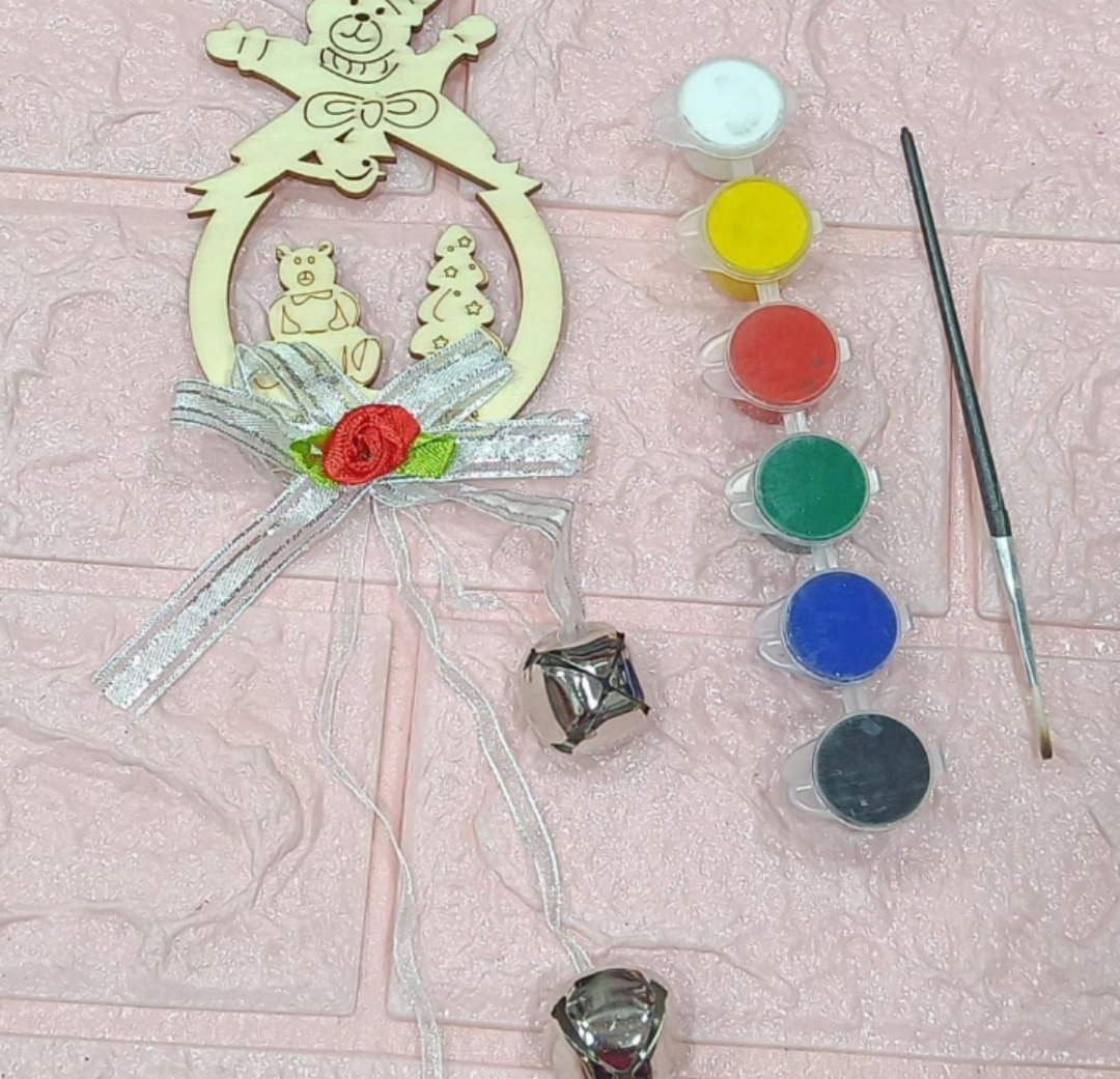 Esmi®- *MDF DIY Wooden Christmas Hangings with bells*