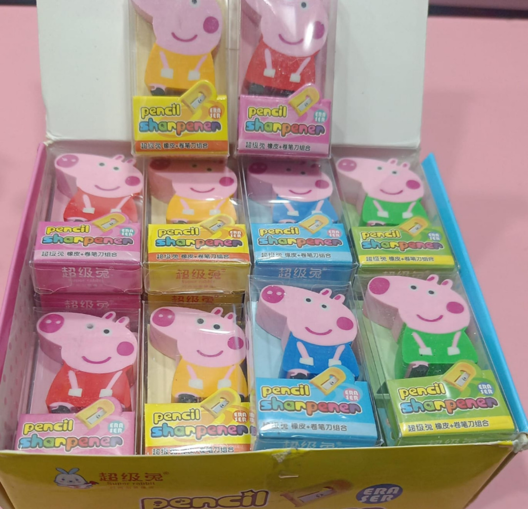 Esmi®- *Peppa Theme Big Eraser & Sharpener*