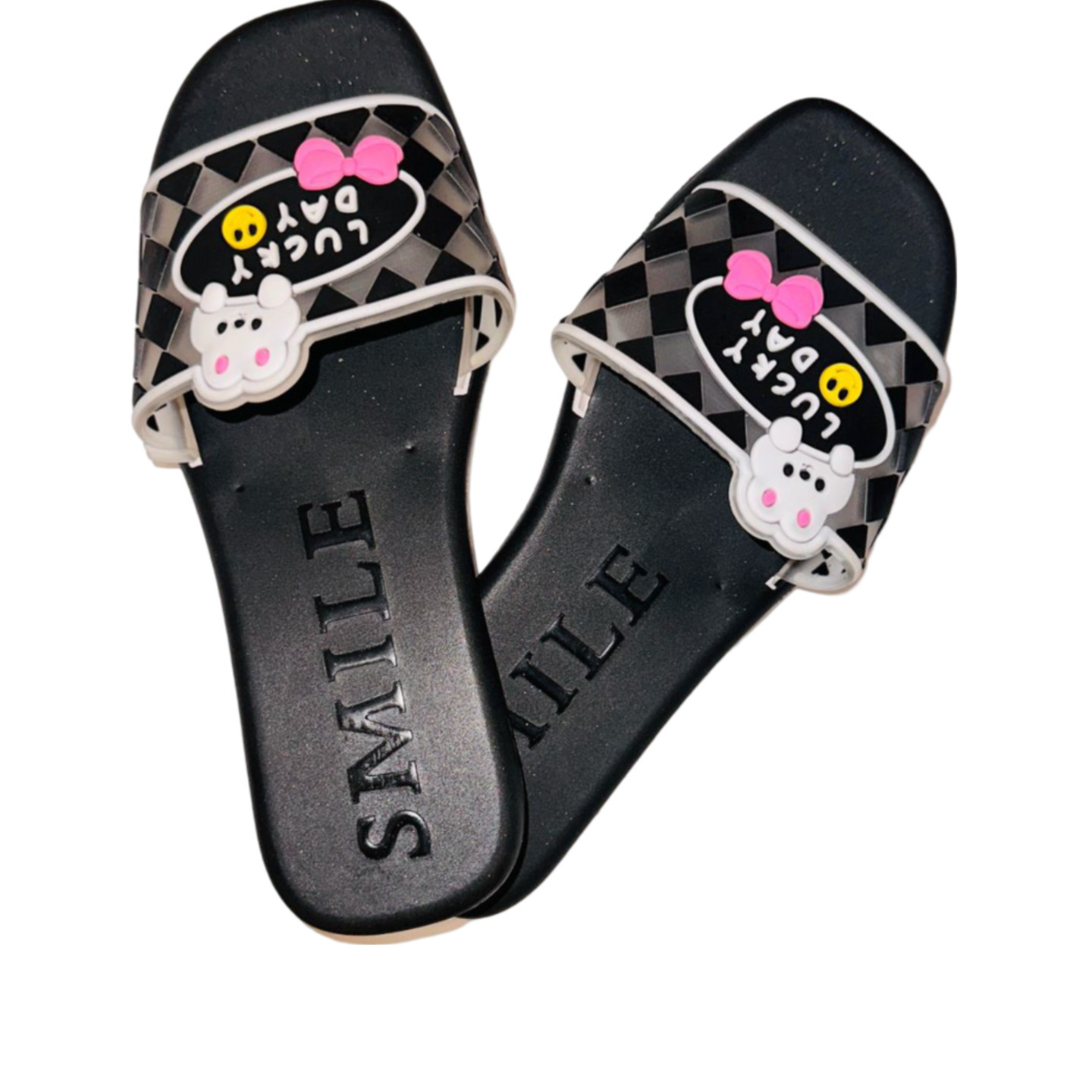 ​​​LUCKY DAY BLACK CATUAL FLIP-FLOP 