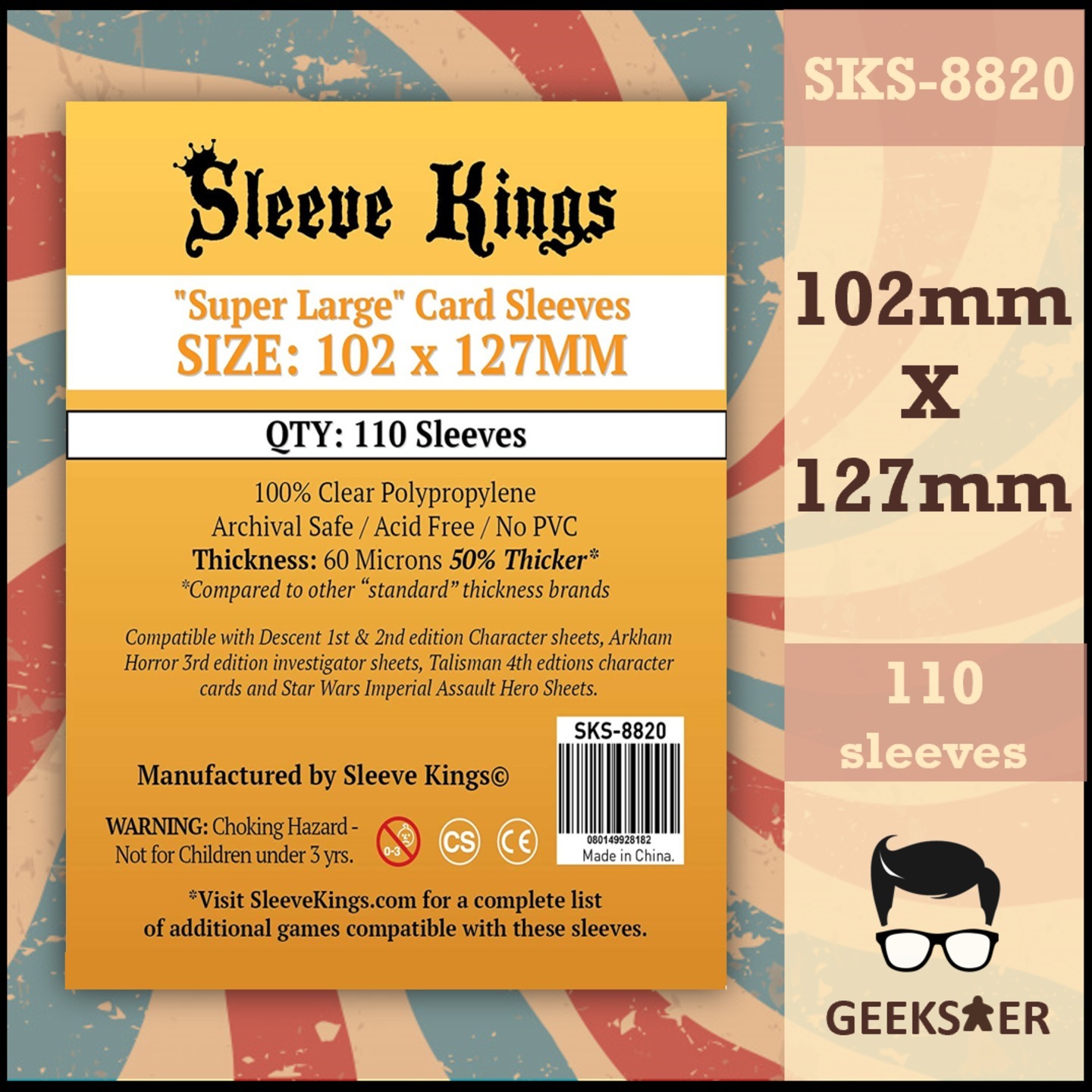 8820 Sleeve Kings Super Large 102 X 127mm