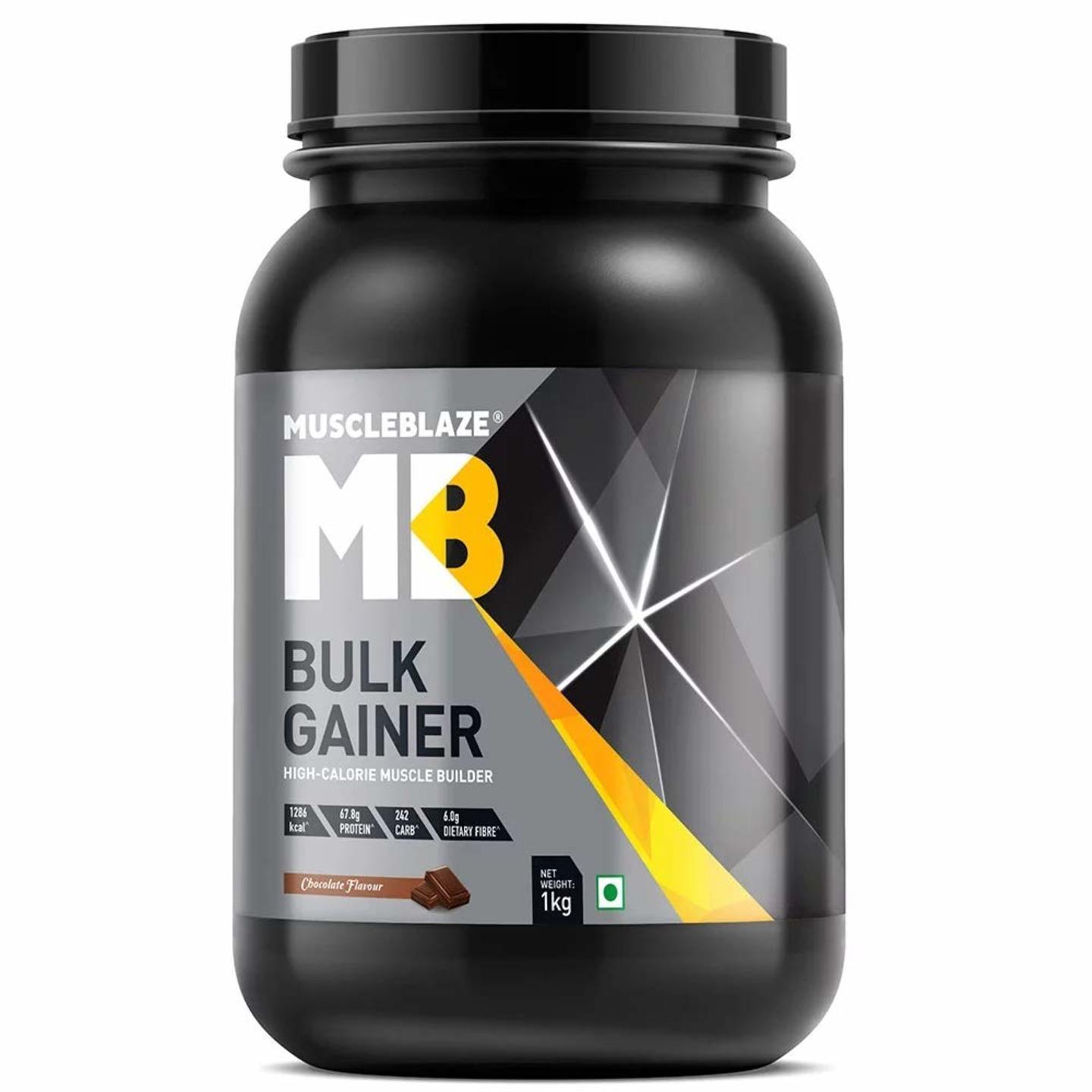 Roll over image to zoom in MuscleBlaze Bulk Gainer with Creatine, 2.2 lb,