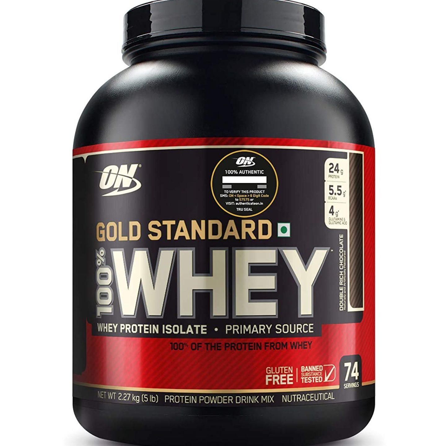 Optimum Nutrition ON Gold Standard 100 Whey Protein Powder - 2 lbs, 1 kg