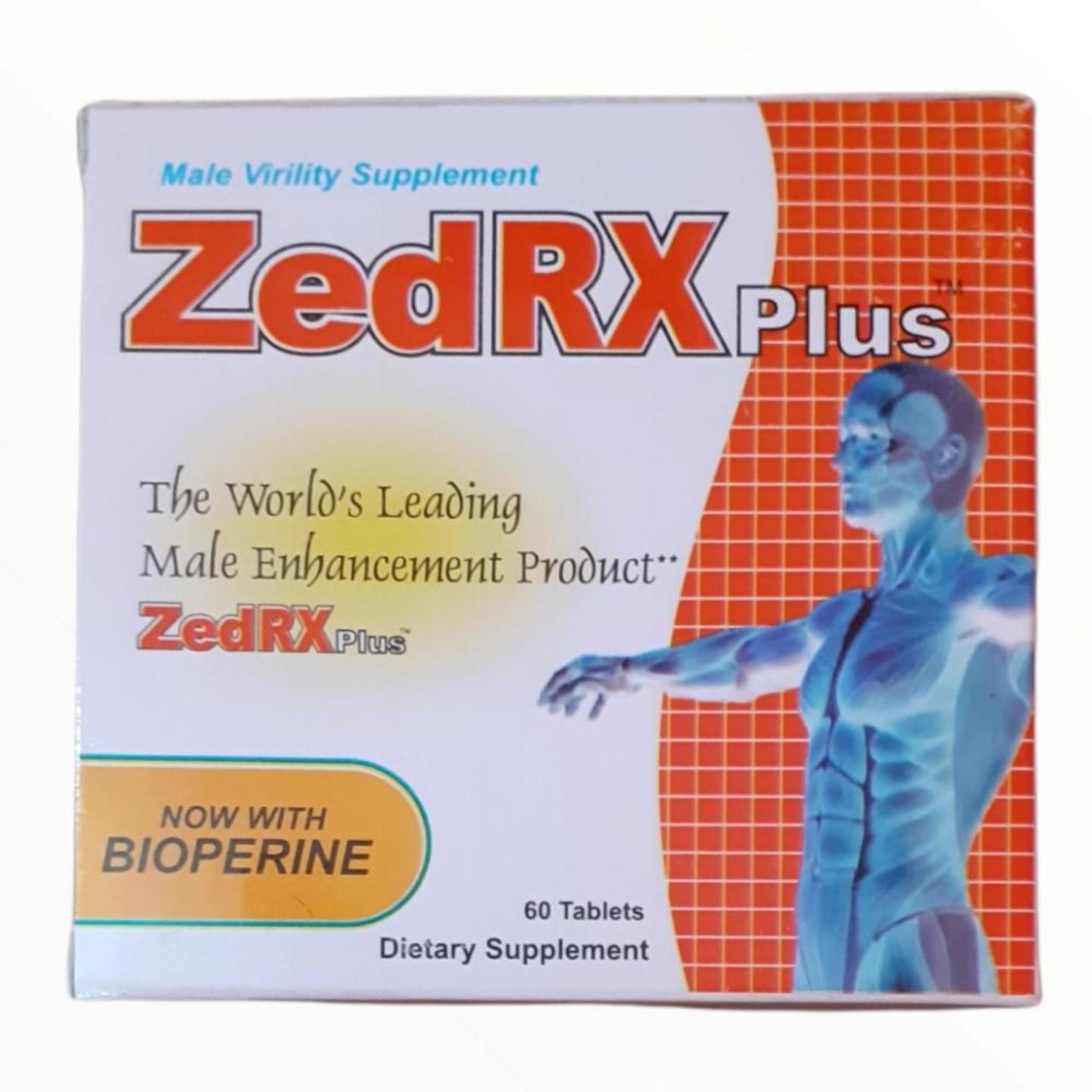 ZedRX Plus - Erectile Dysfunction & Enlargement Pills - One Box - 60 Tablets