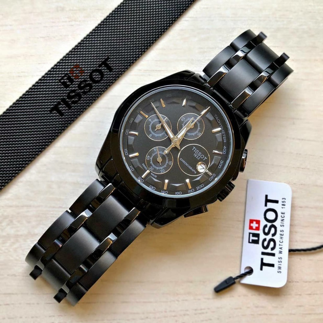 Tissot Date Stainless steel classy All Black