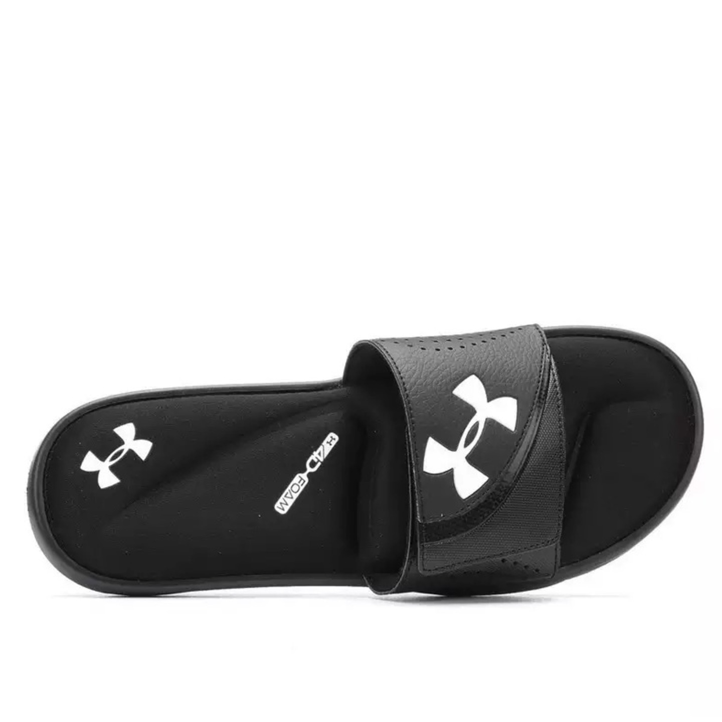 Under Armour black grey flipflop