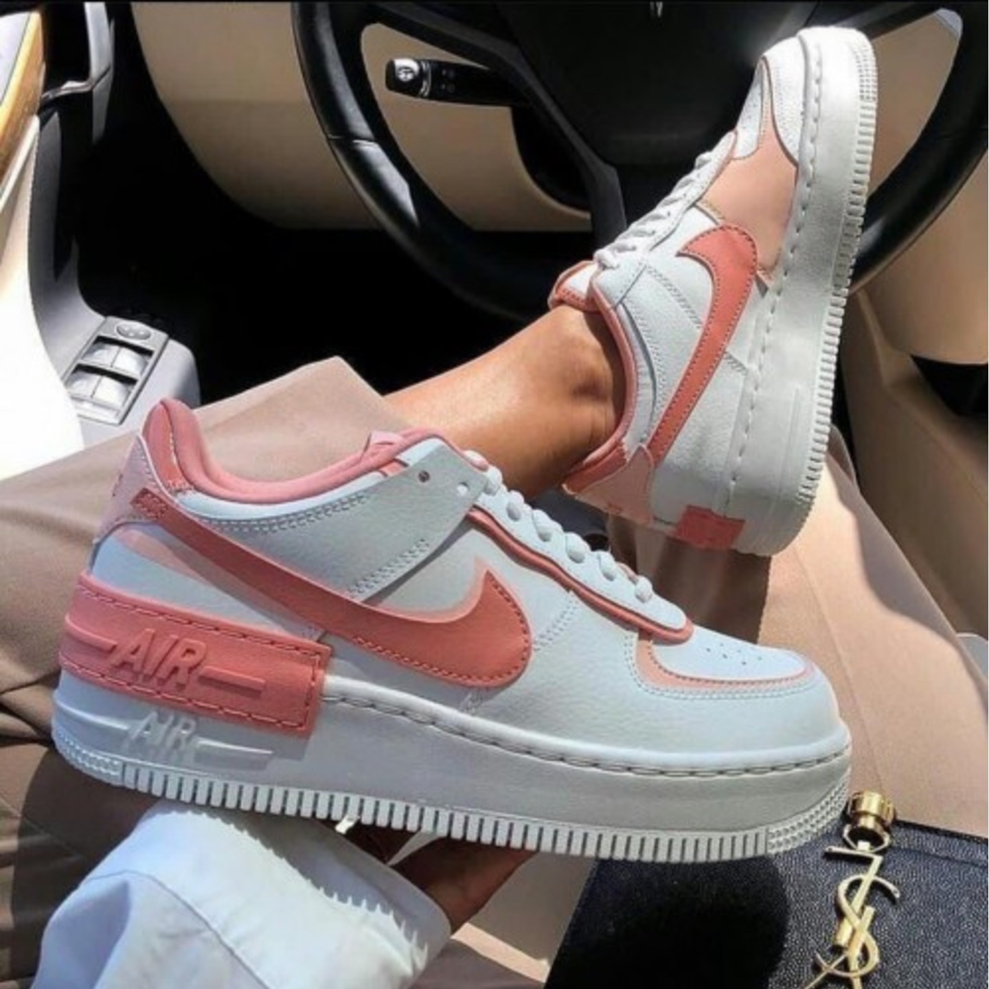 Nike Airforce shadow pastel pink white