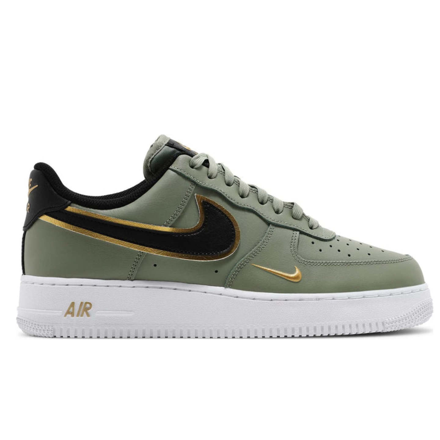 Nike Airforce 1 LV8 metallic swoosh peck oil green