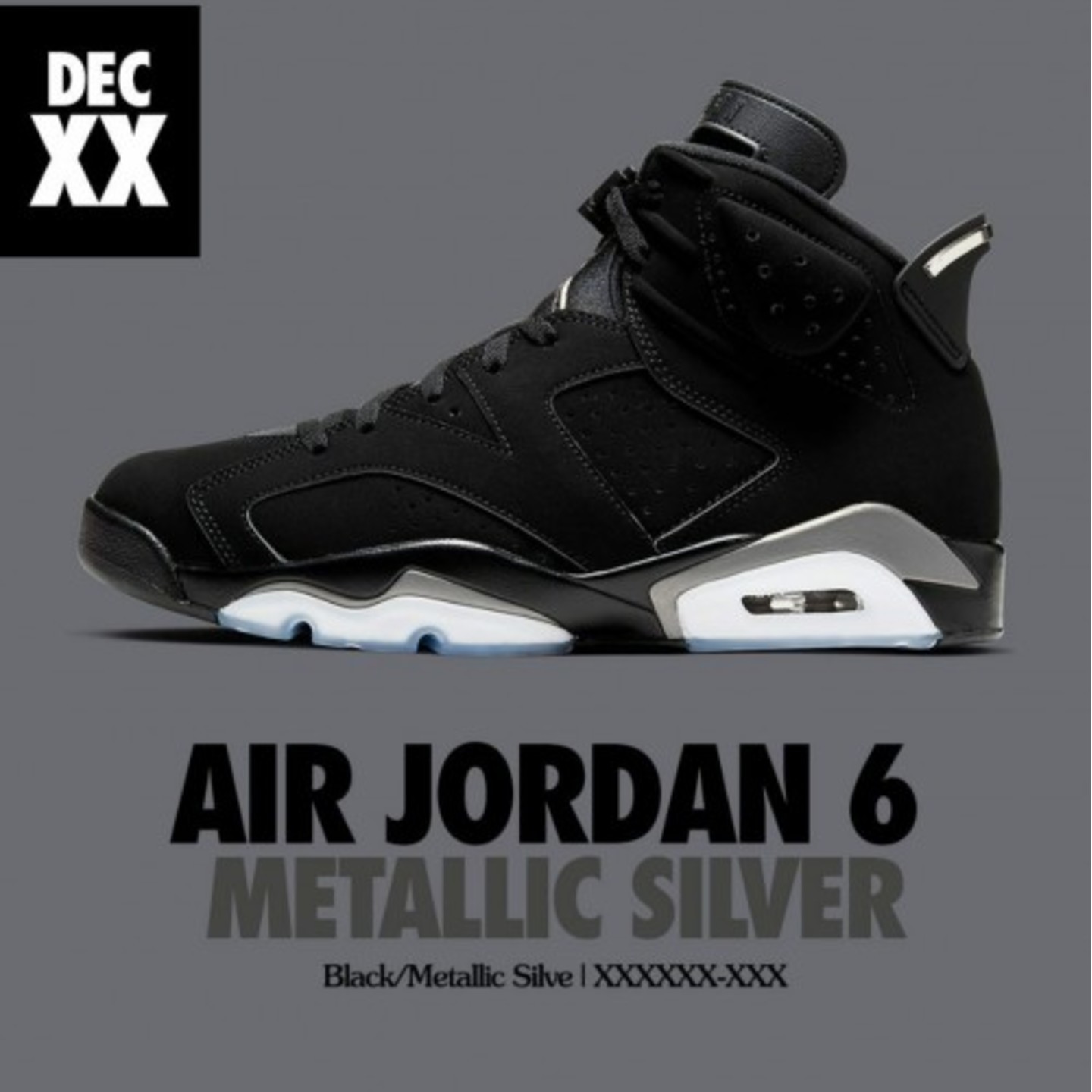 Nike Air jordan retro 6 metalic silver