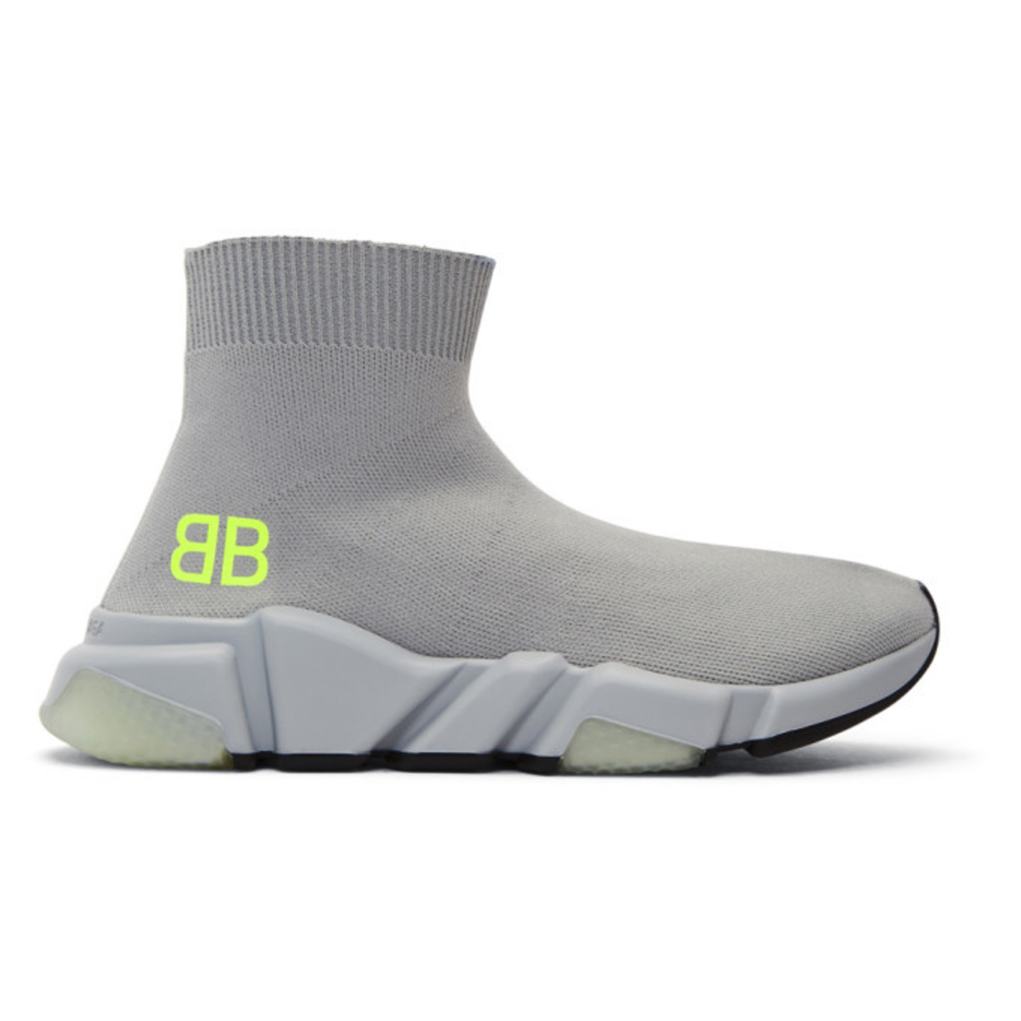 Balenciaga speed trainer BB logo grey