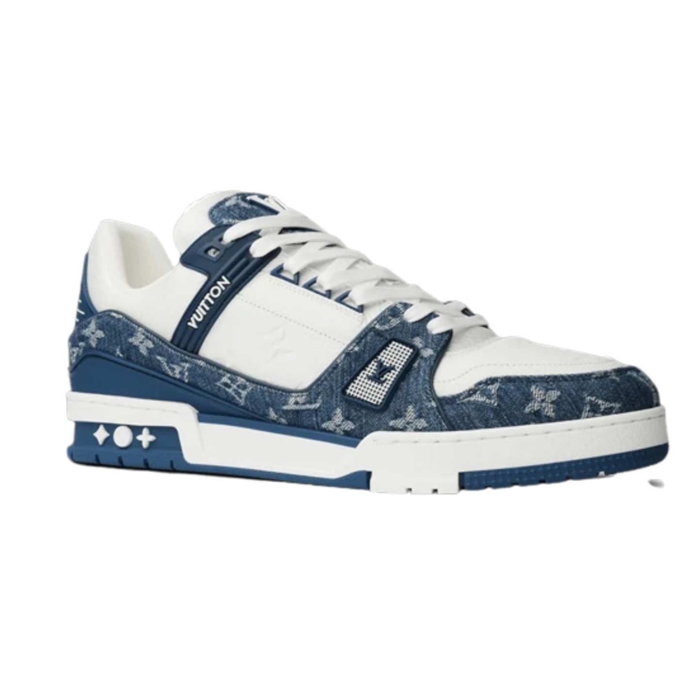 Louis Vuitton LV trainer blue denimmonogram white