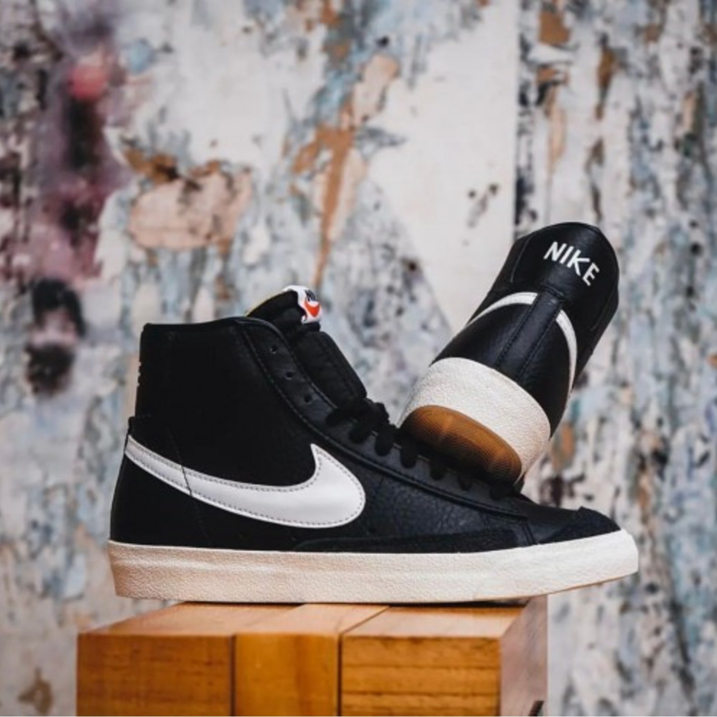 Nike mid blazer vintage Black white